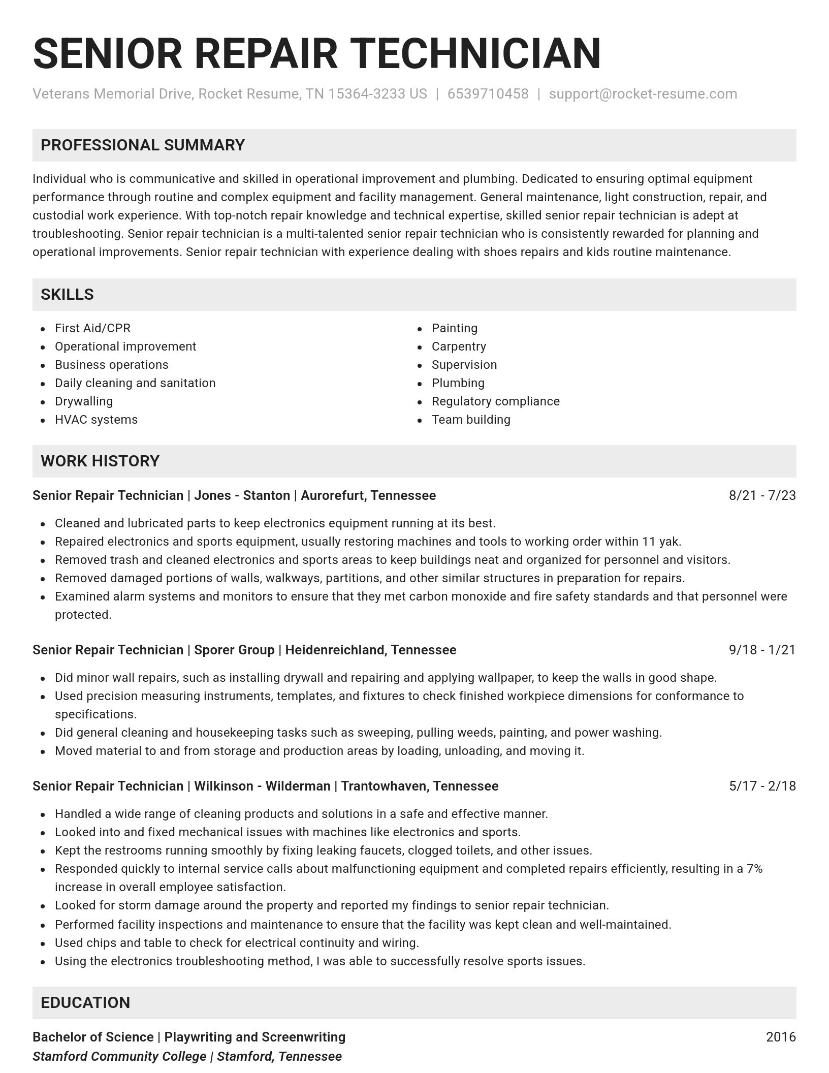 Genius resume template