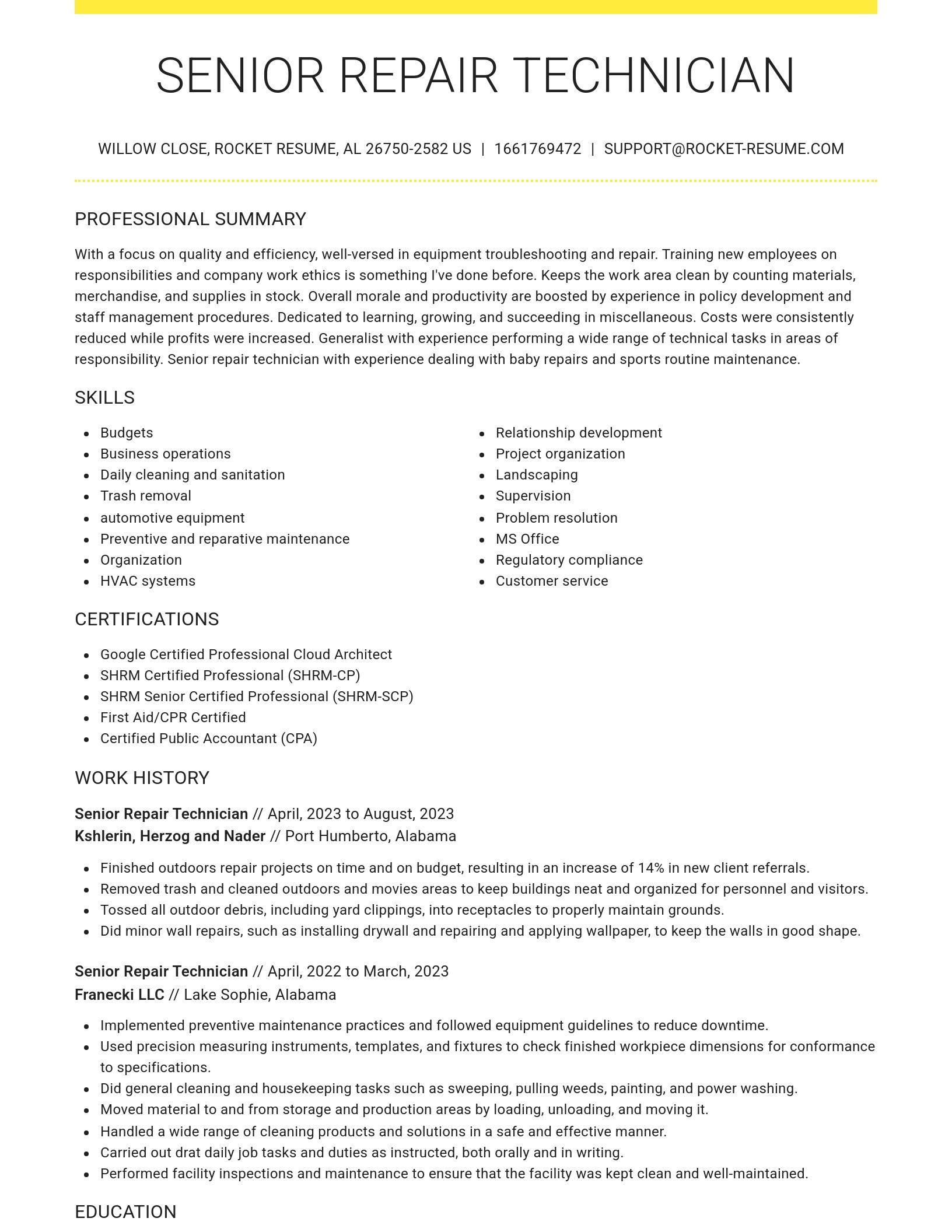 Grand resume template
