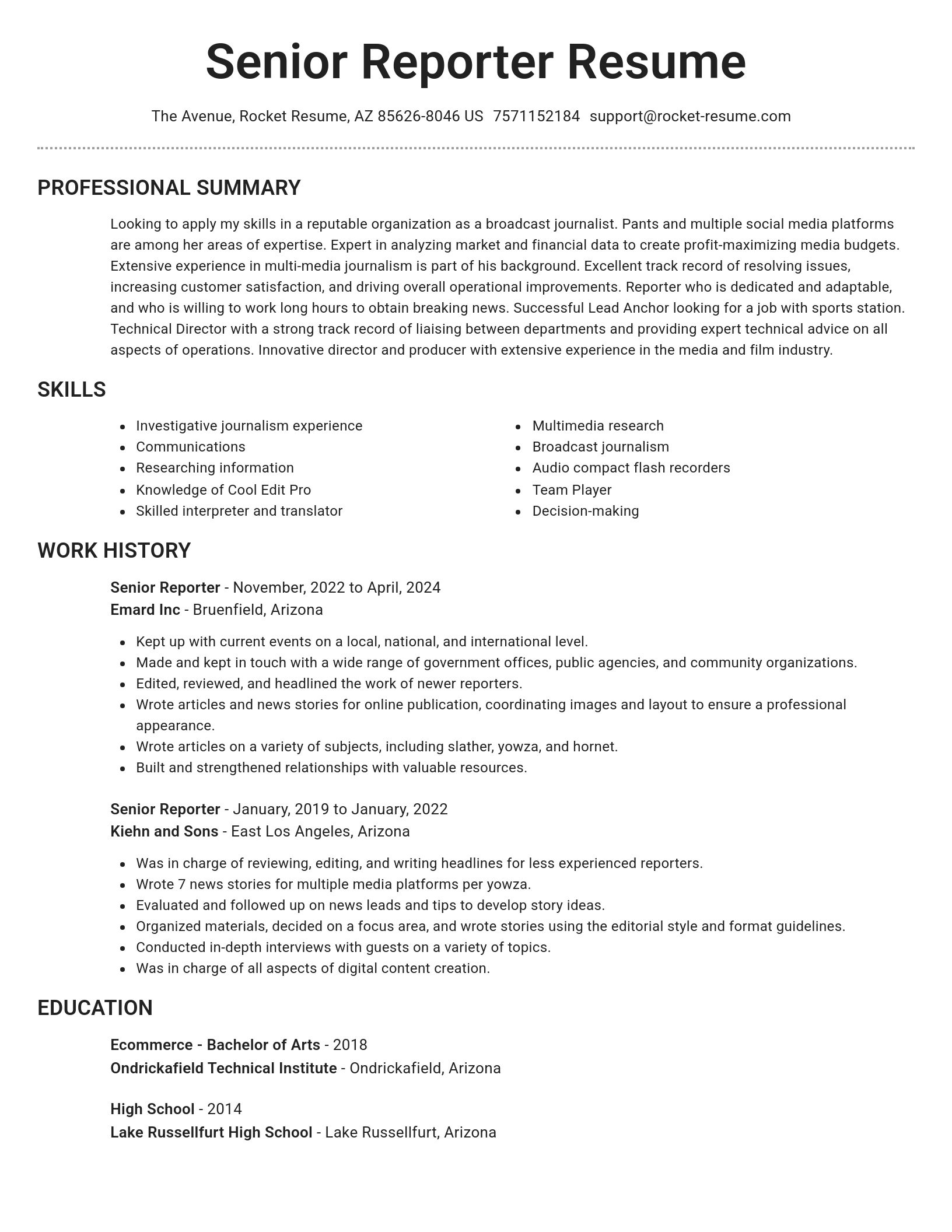 Brilliant resume template