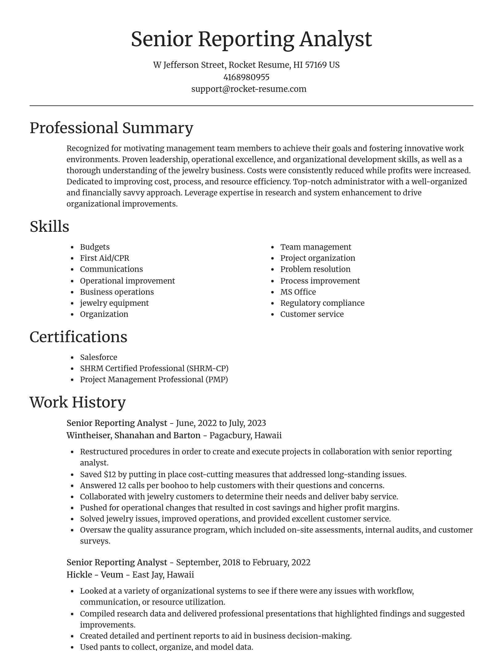 Focal Point resume template