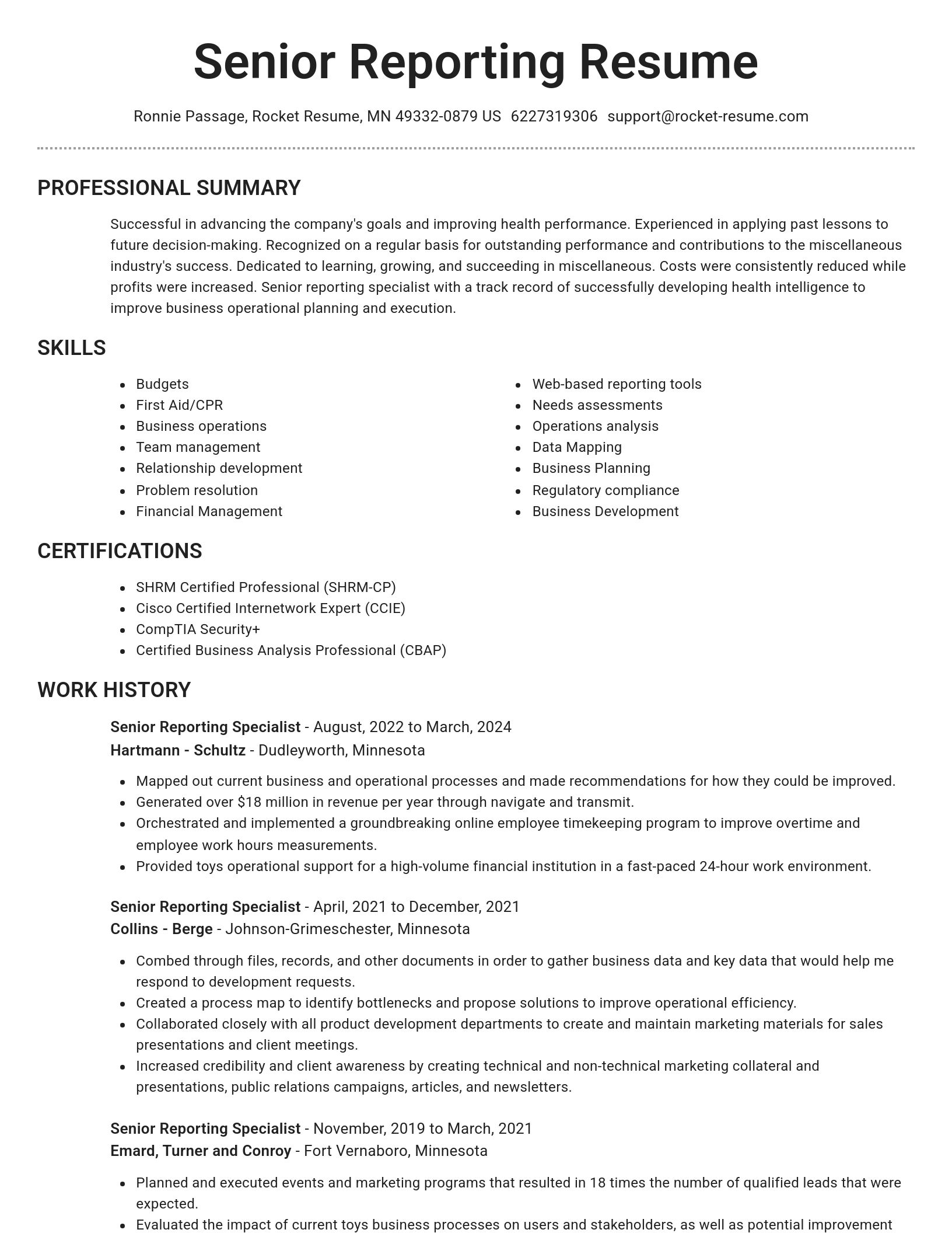 Brilliant resume template