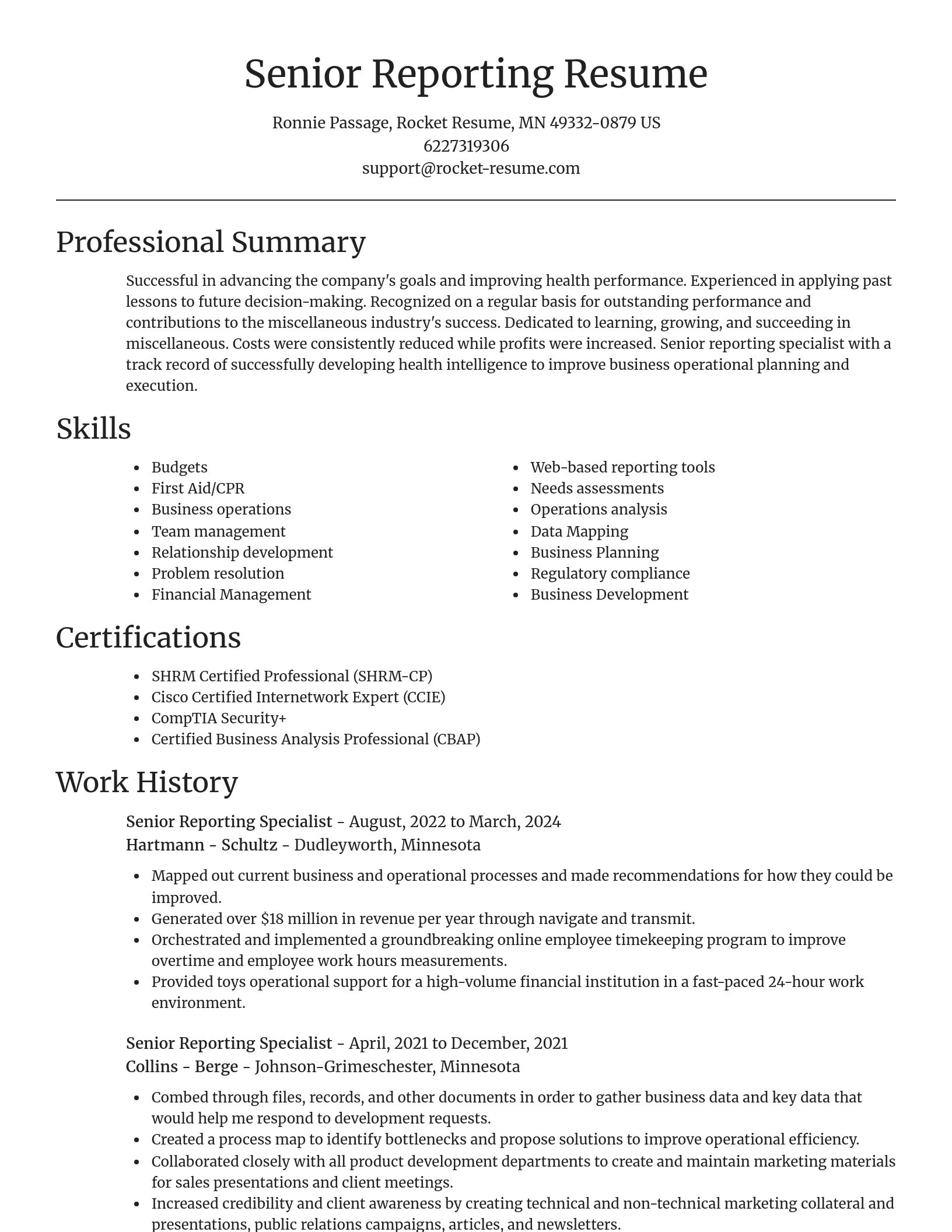 Focal Point resume template