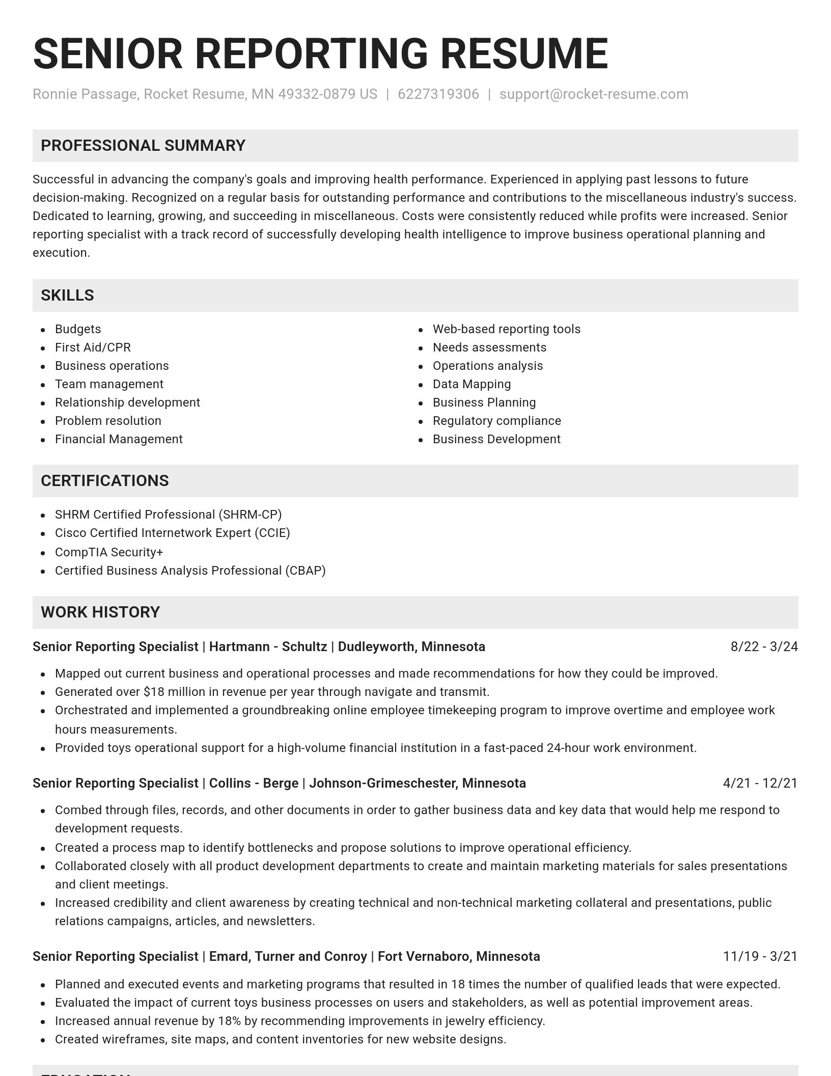 Genius resume template