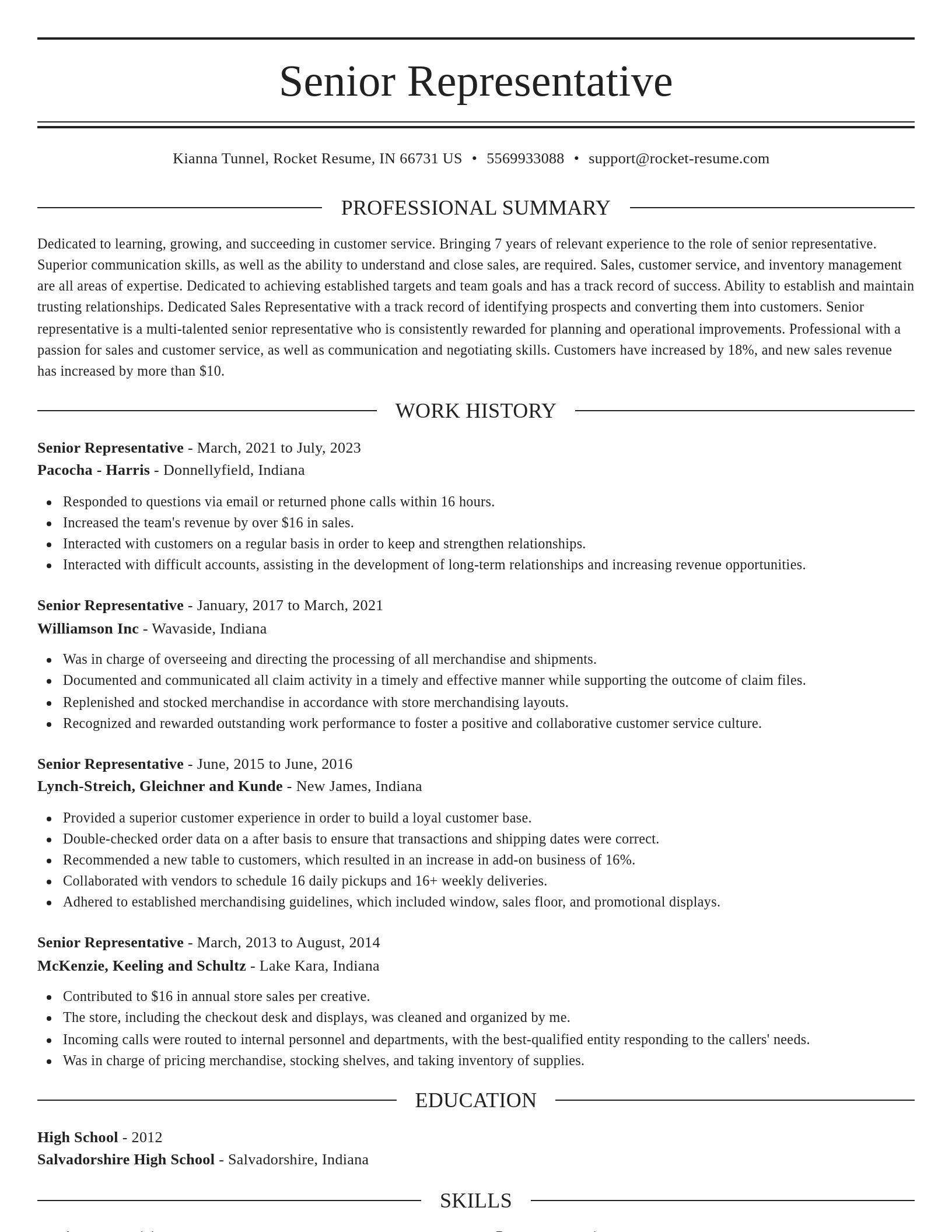 Elegant resume template