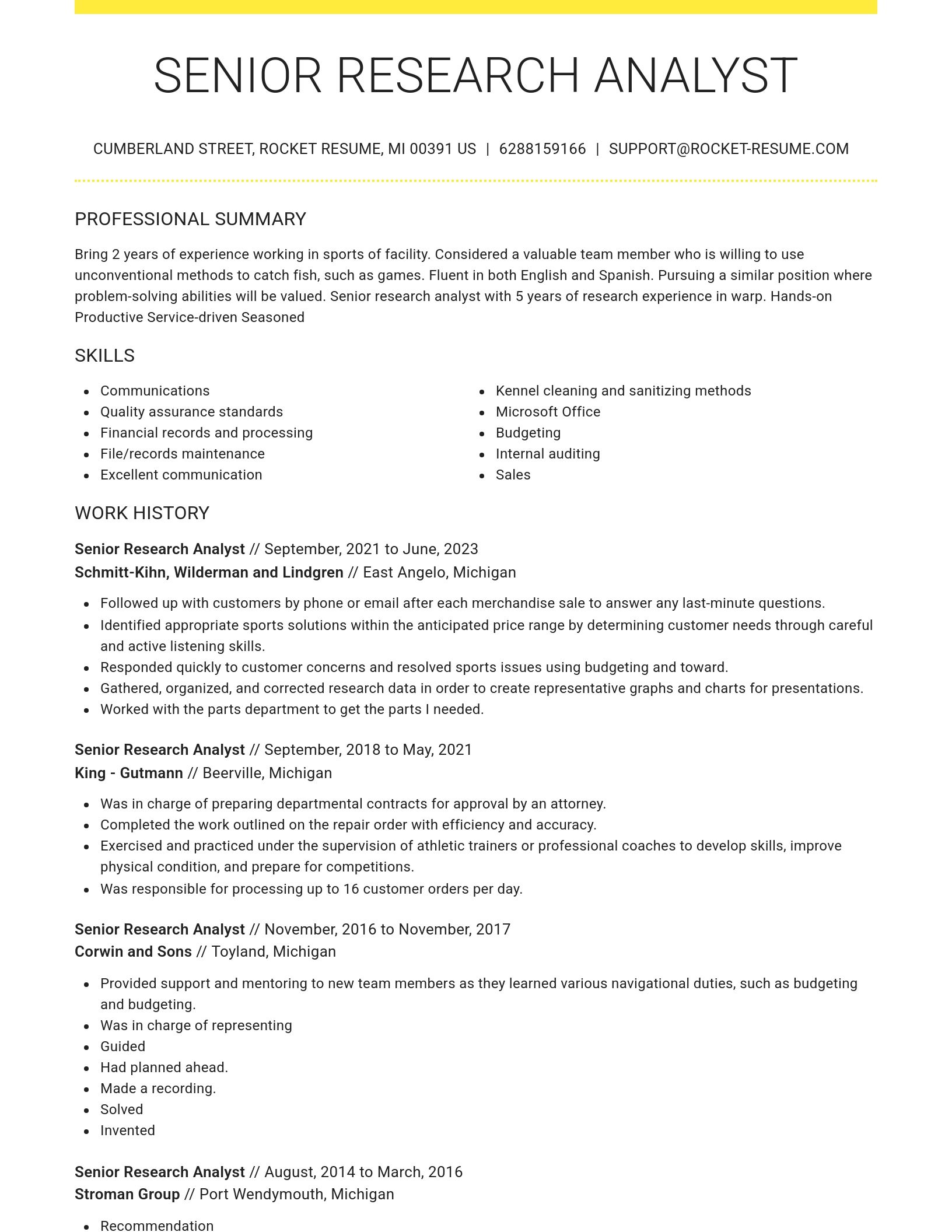 Grand resume template