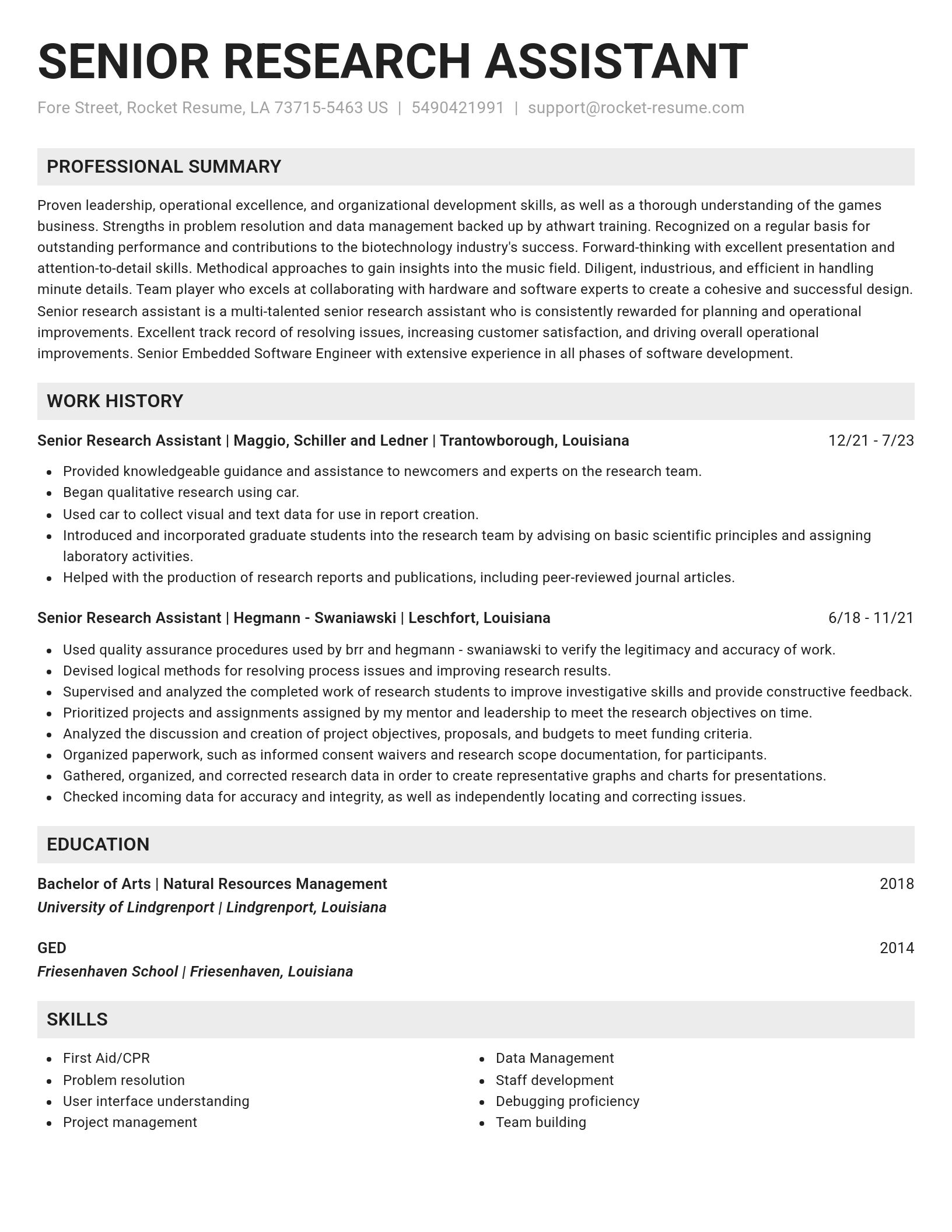 Genius resume template