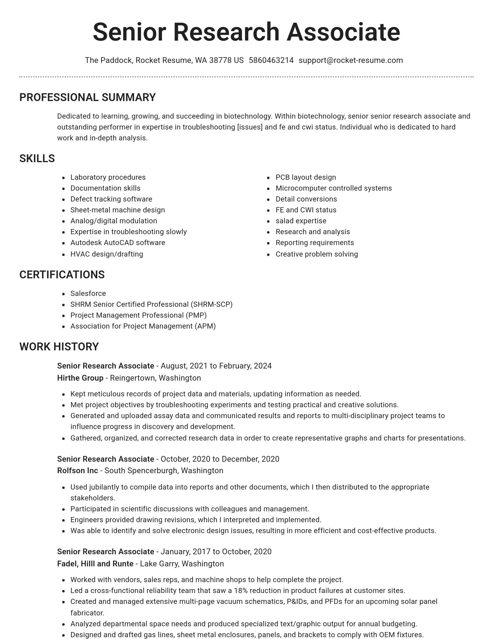 Brilliant resume template