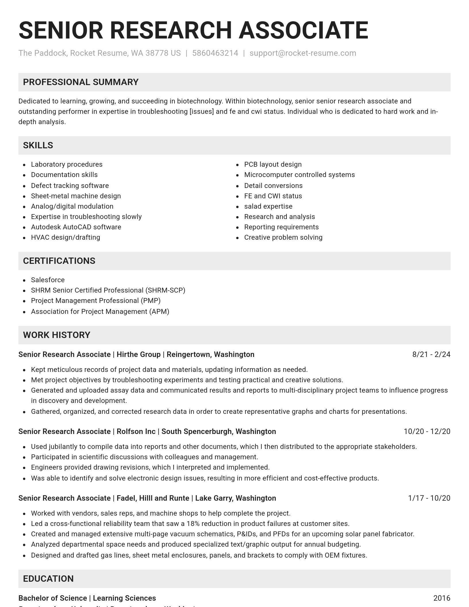 Genius resume template
