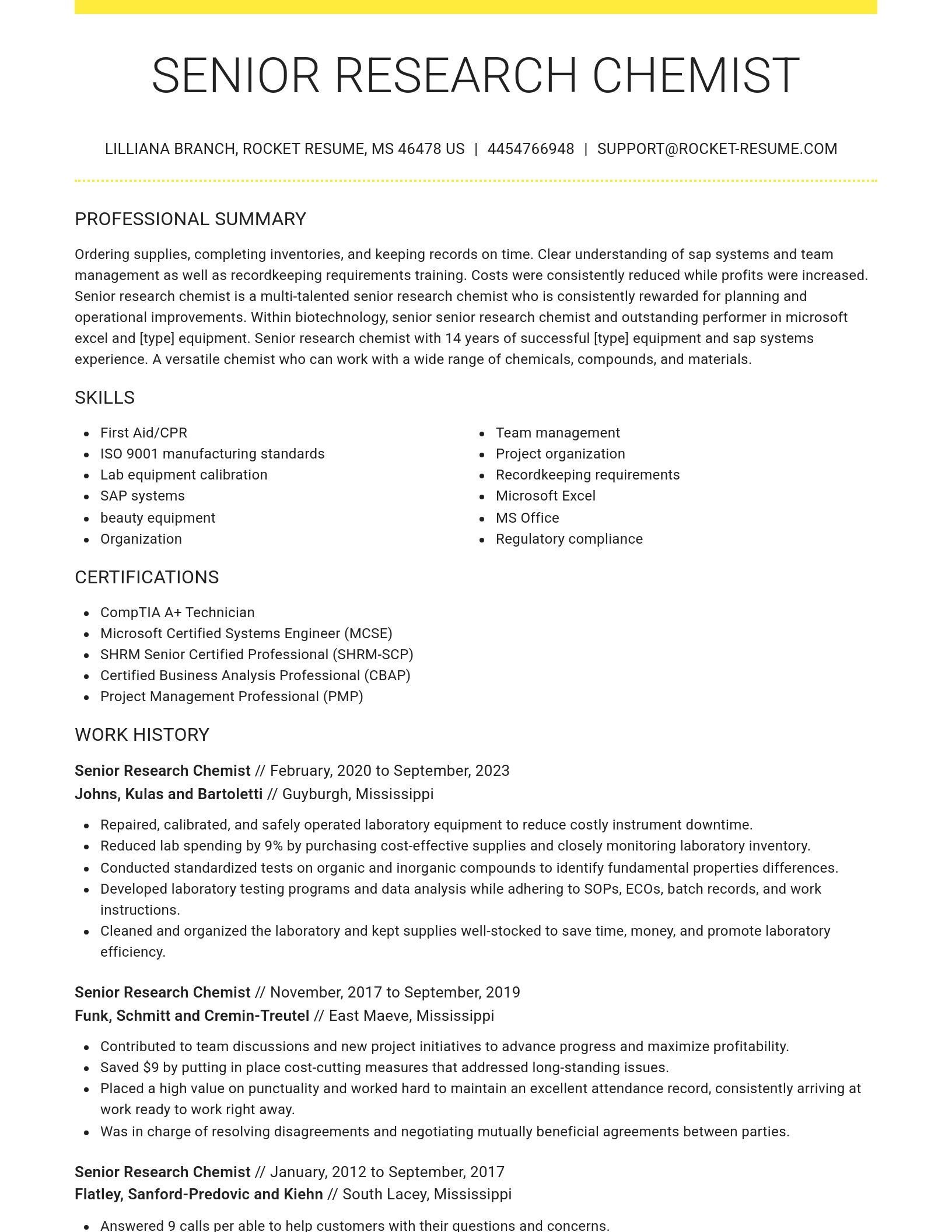 Grand resume template