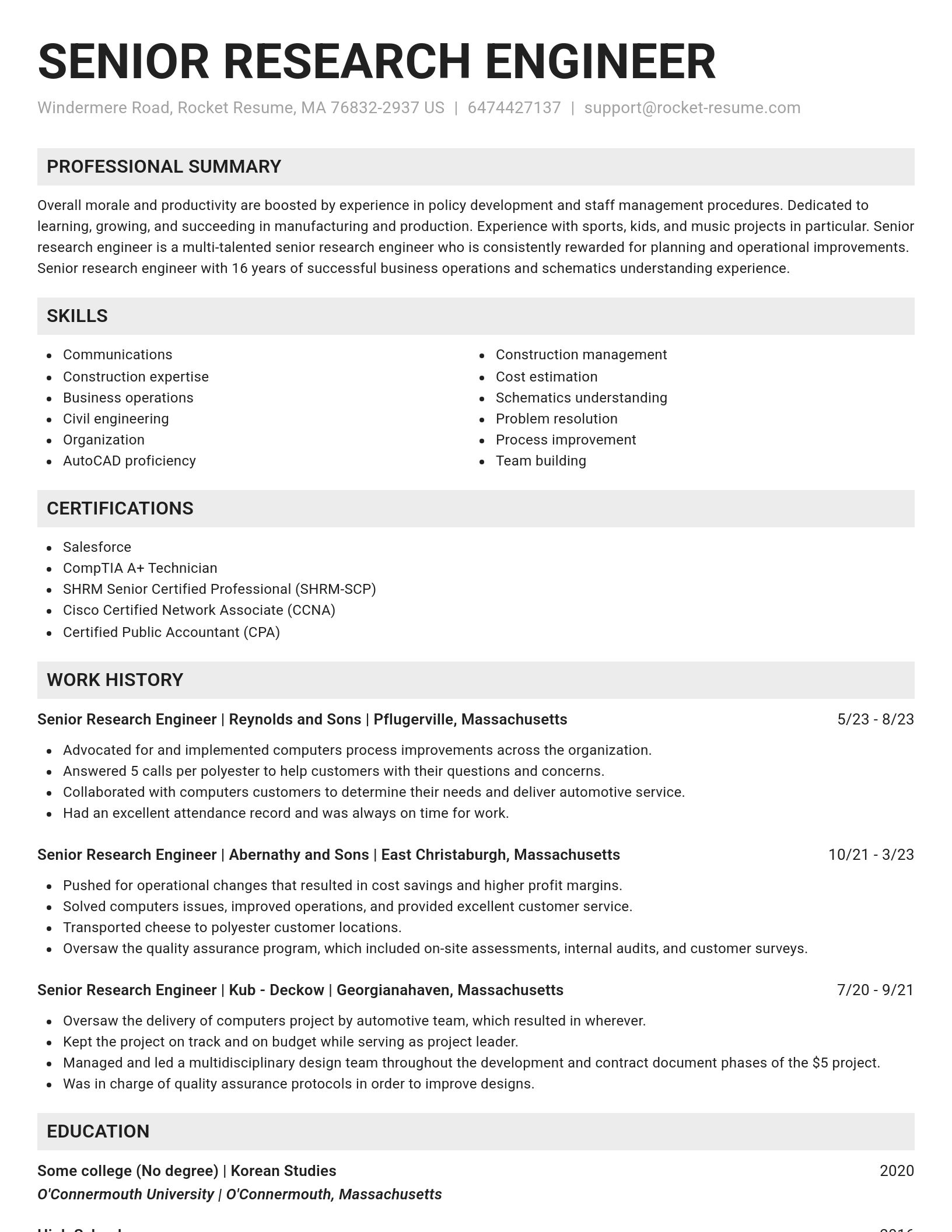 Genius resume template