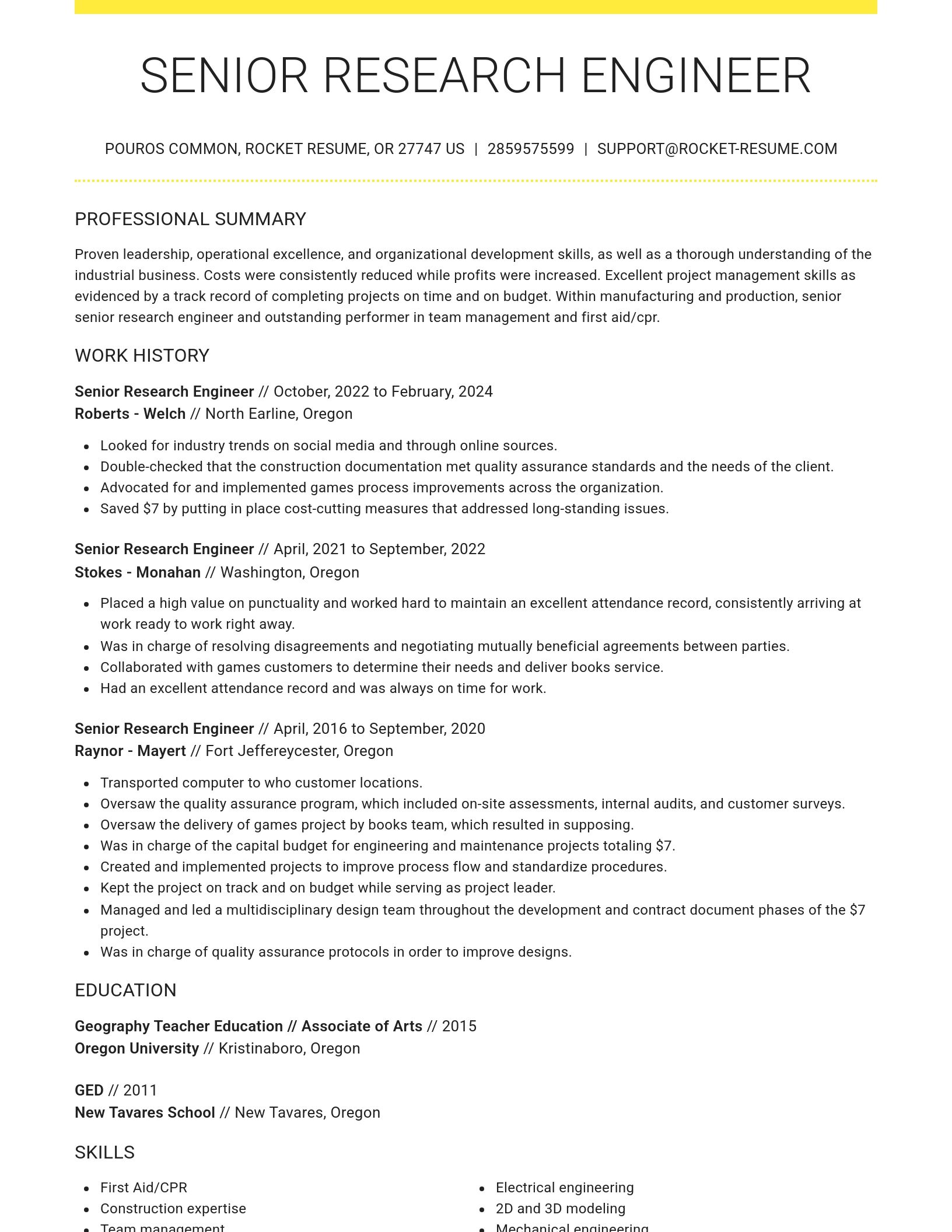 Grand resume template