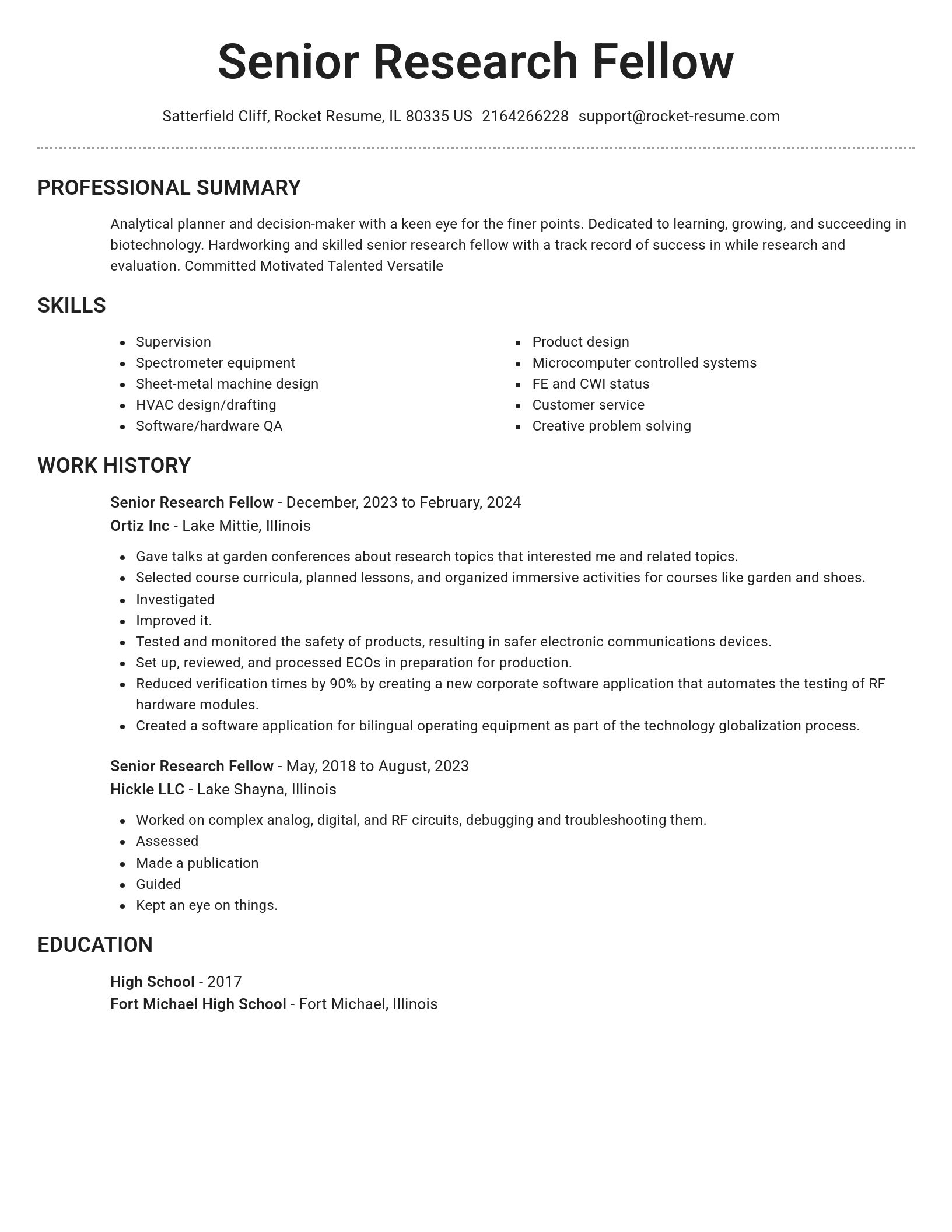 Brilliant resume template