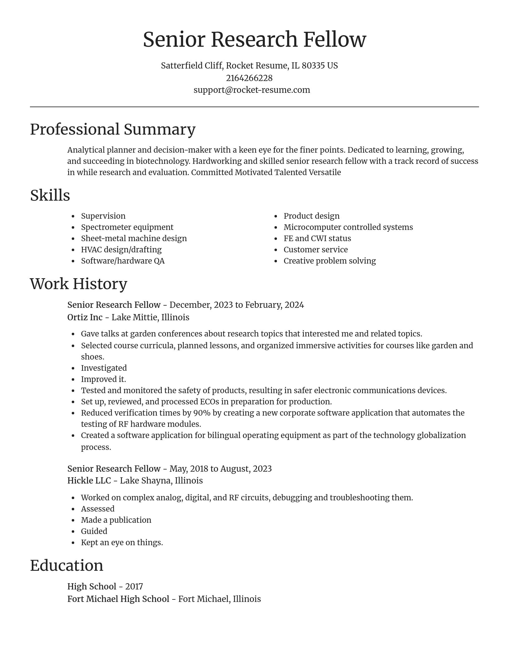 Focal Point resume template