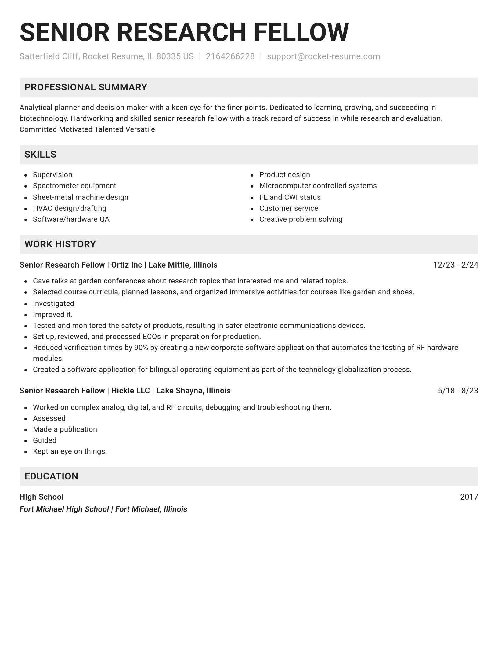 Genius resume template