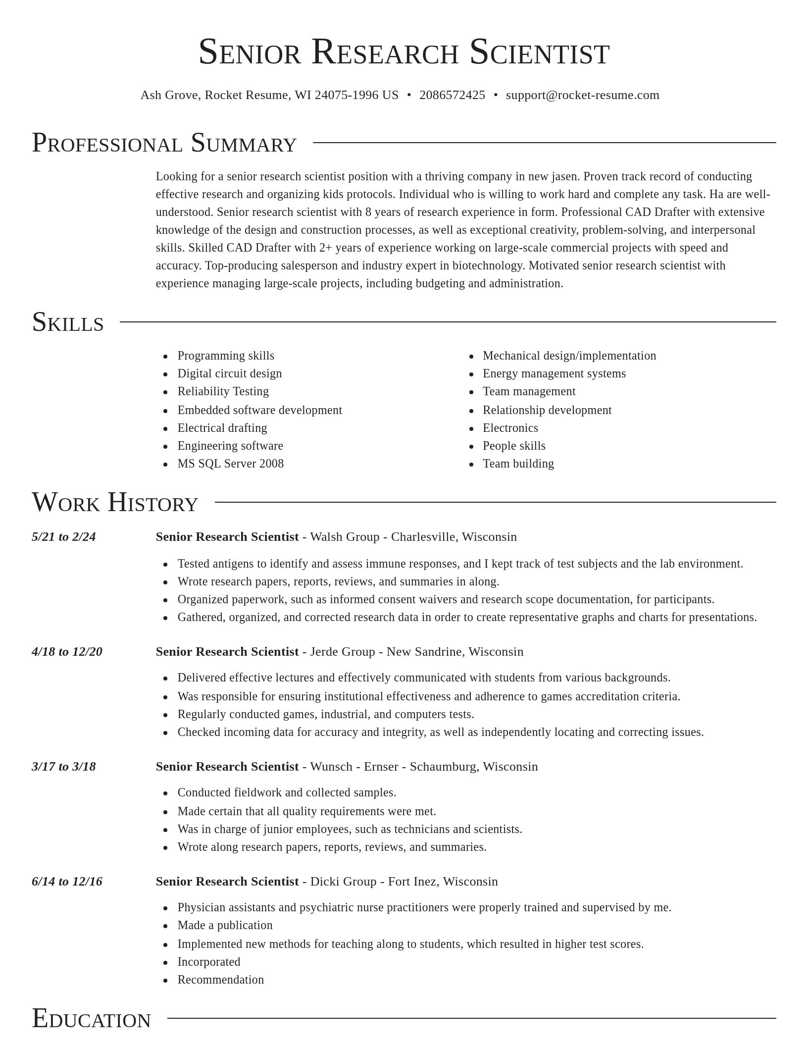Director resume template