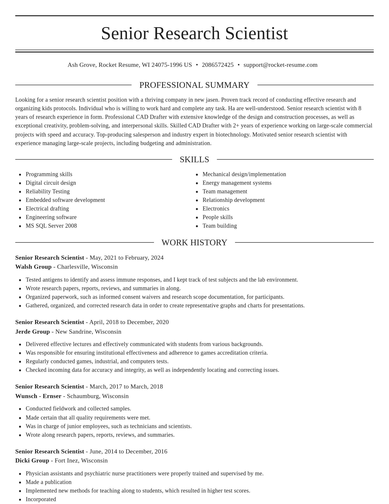 Elegant resume template