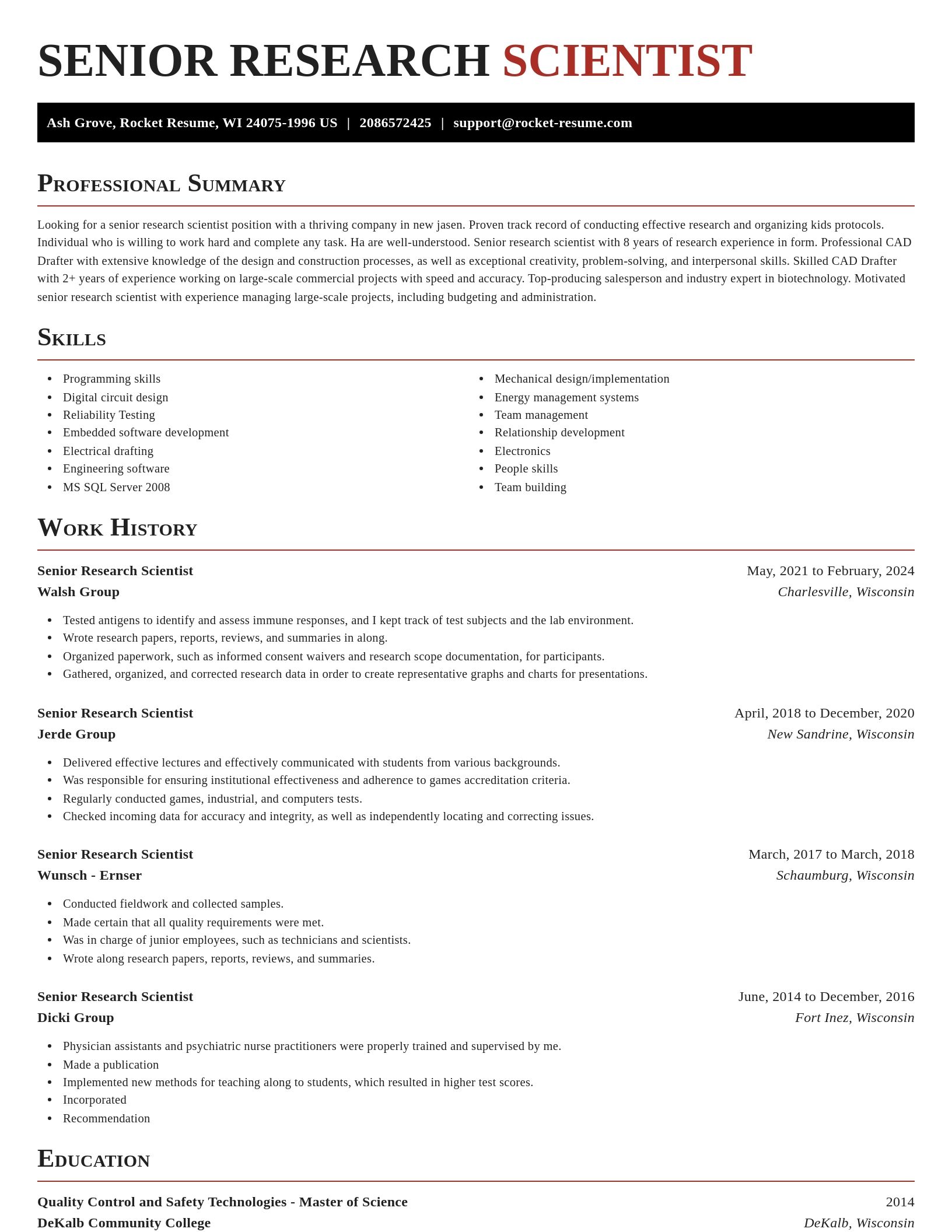 Exquisite resume template
