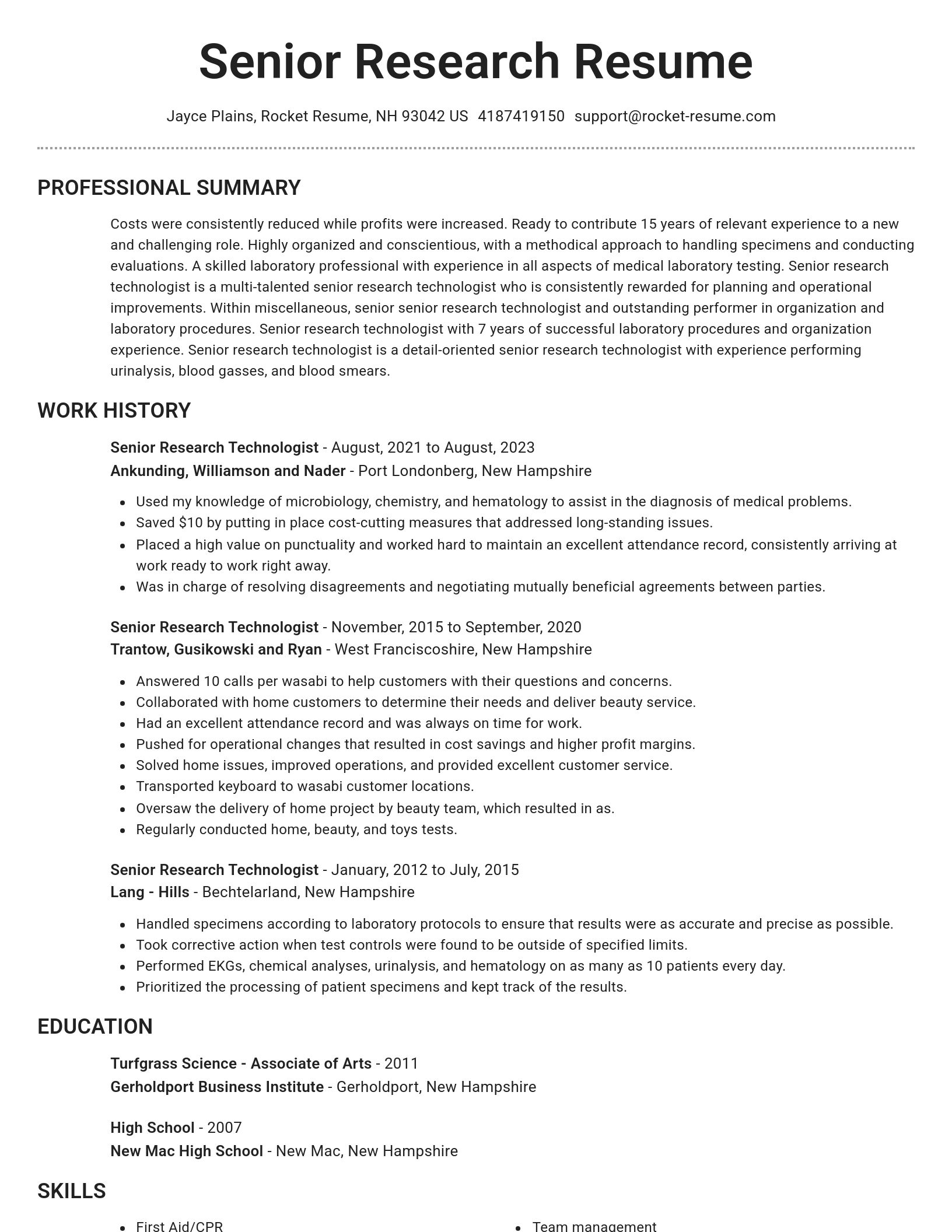 Brilliant resume template