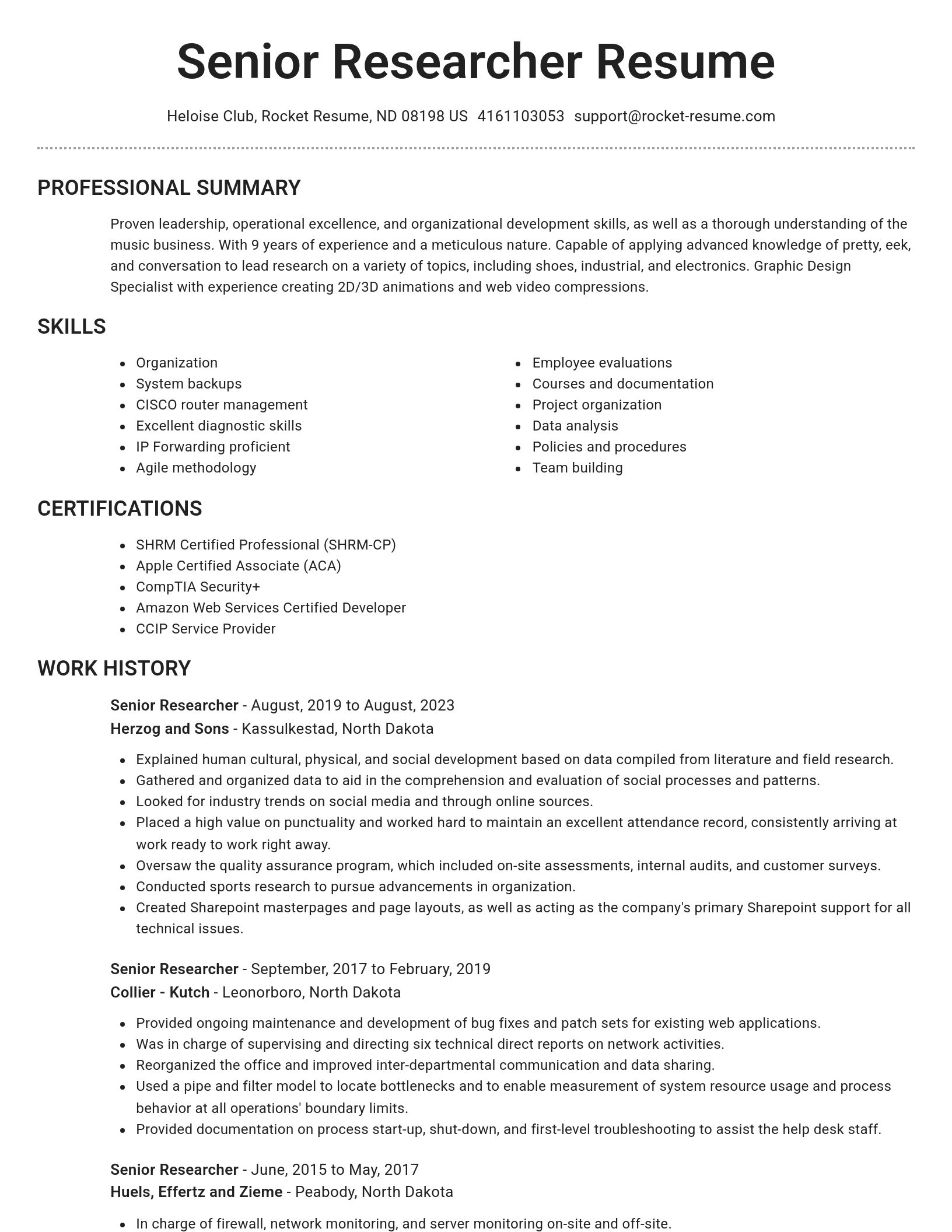 Brilliant resume template