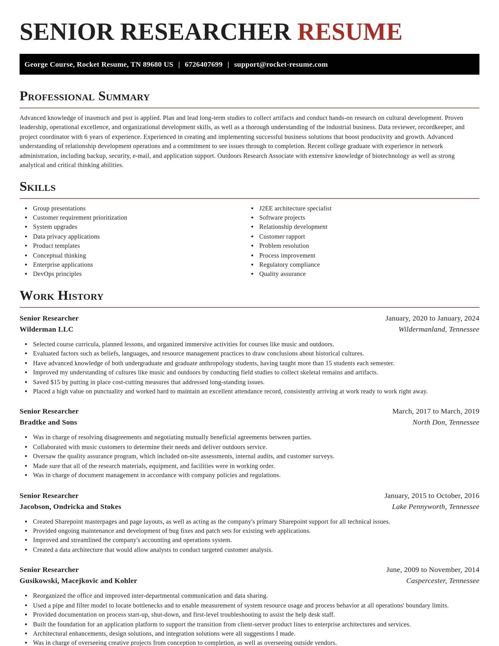 Exquisite resume template