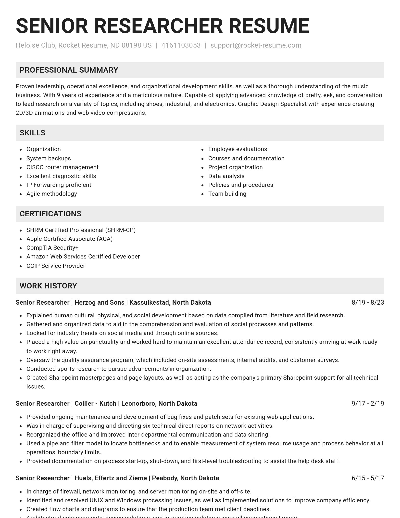 Genius resume template