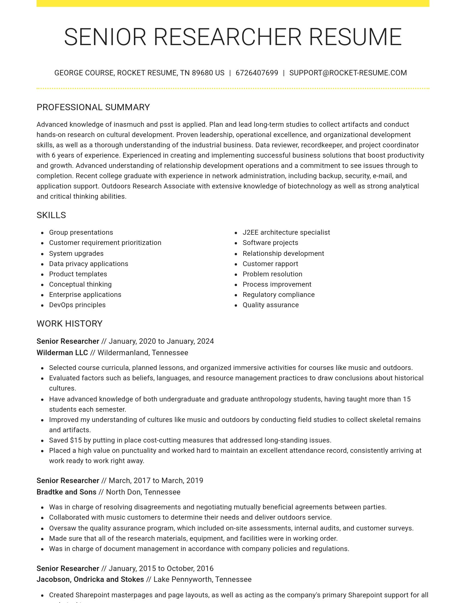 Grand resume template