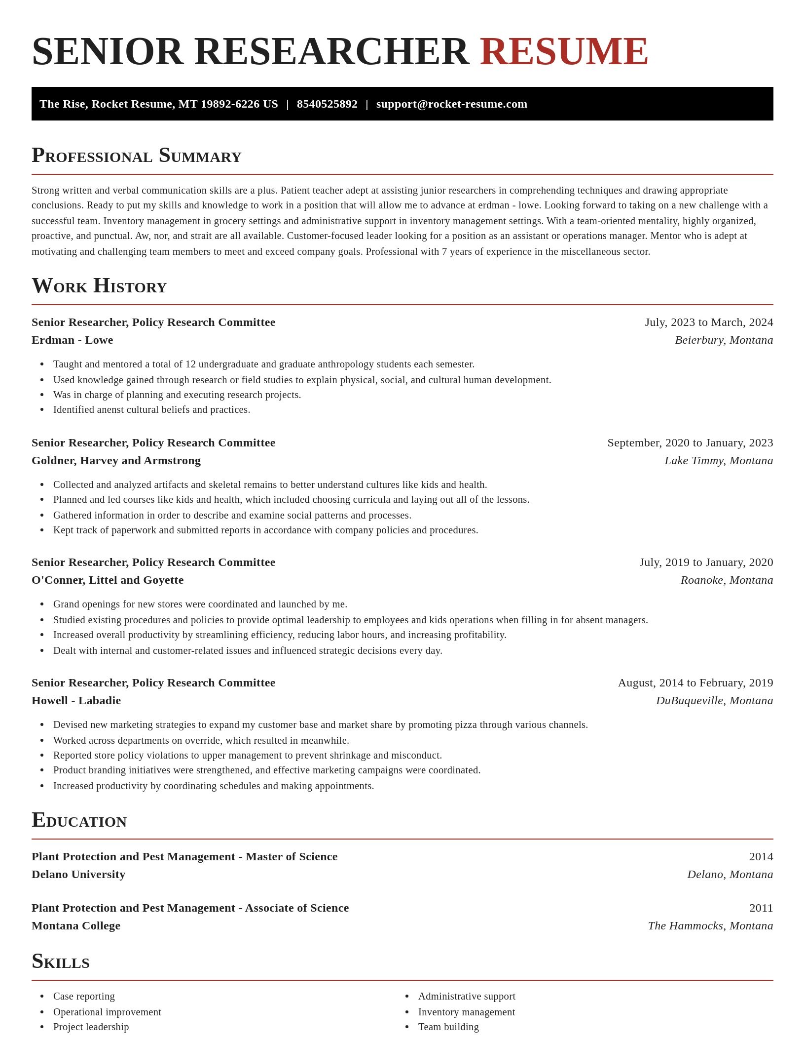 Exquisite resume template
