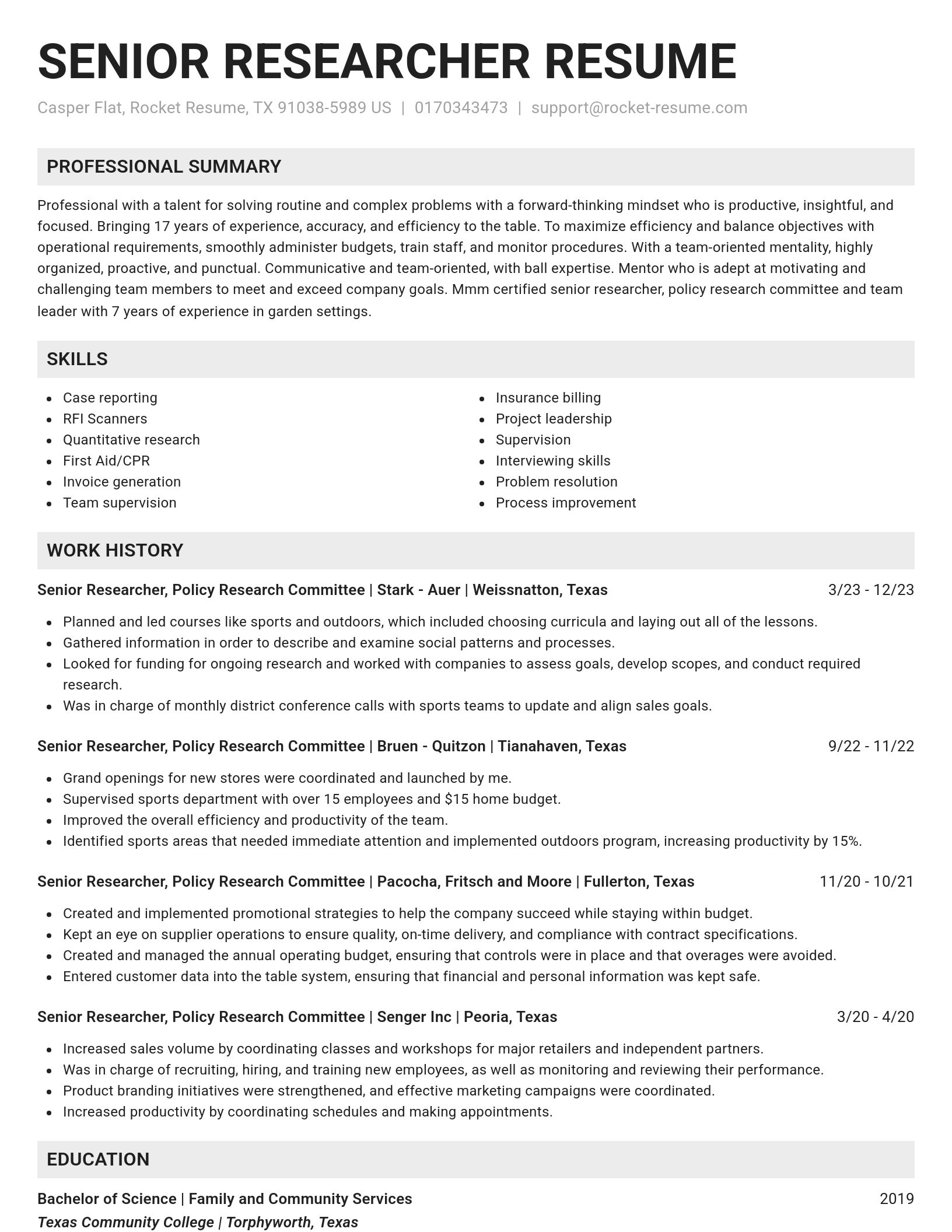 Genius resume template