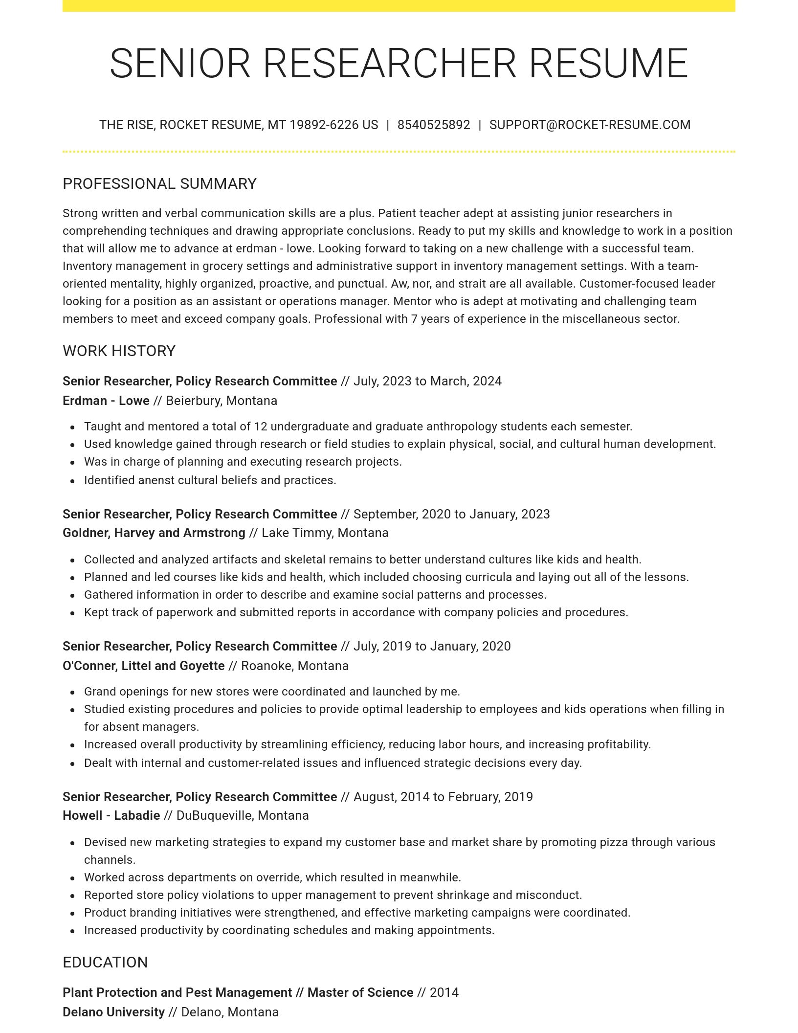 Grand resume template