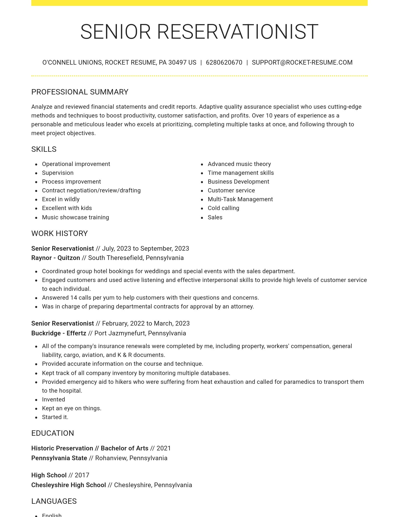 Grand resume template
