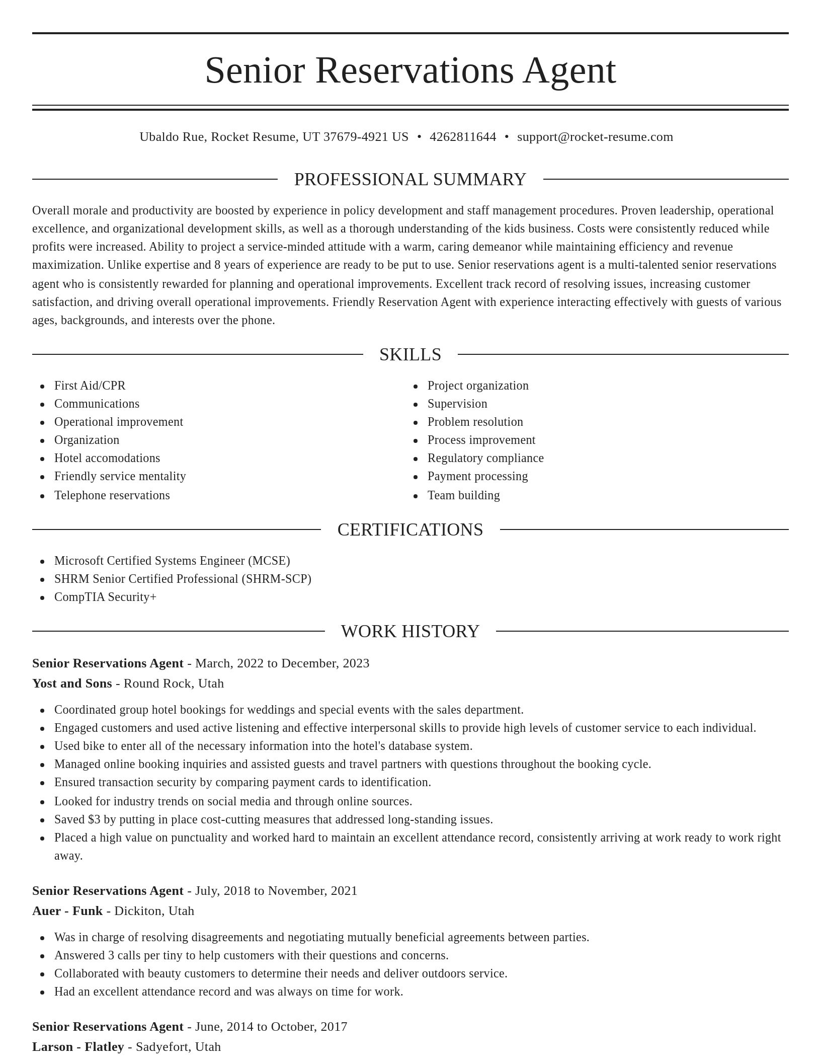 Elegant resume template