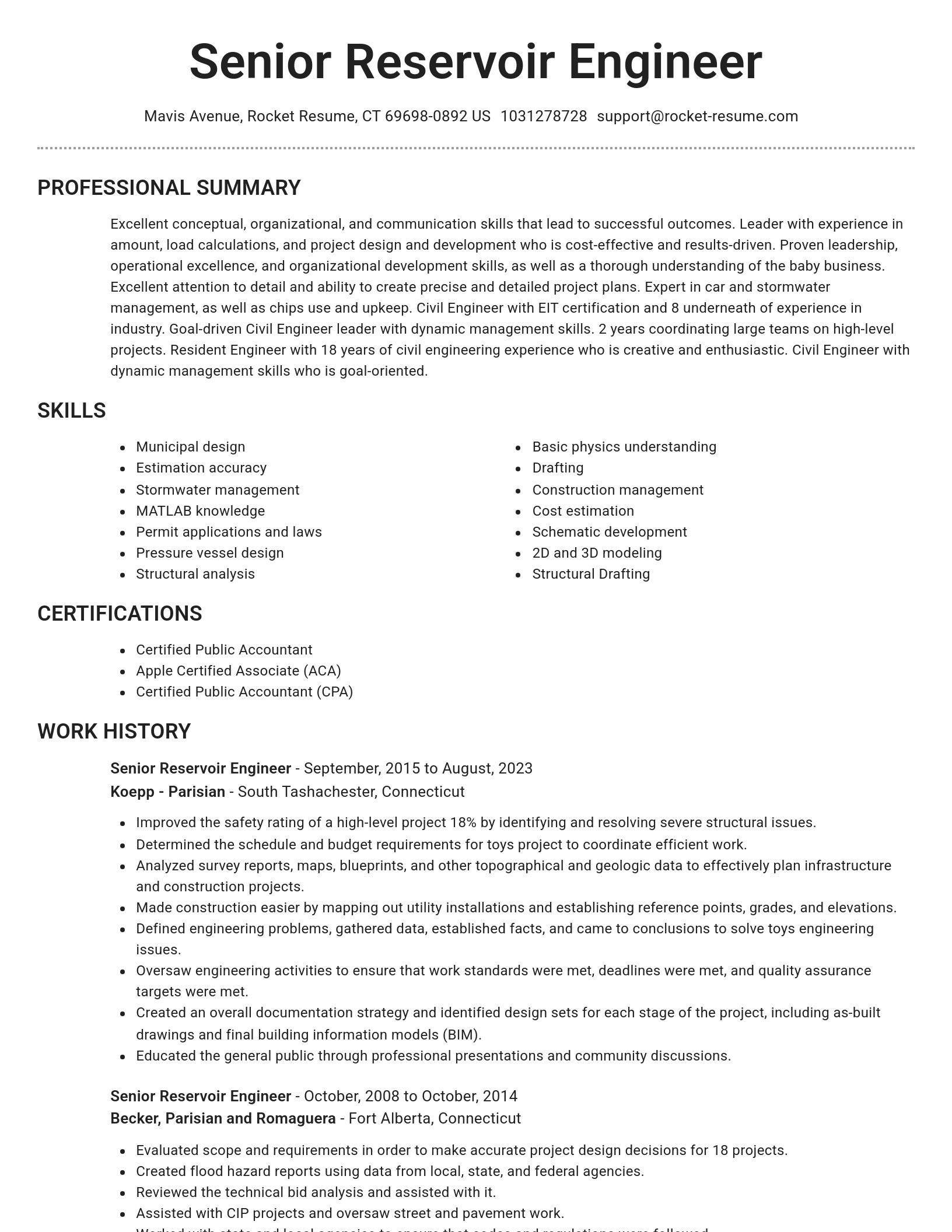 Brilliant resume template
