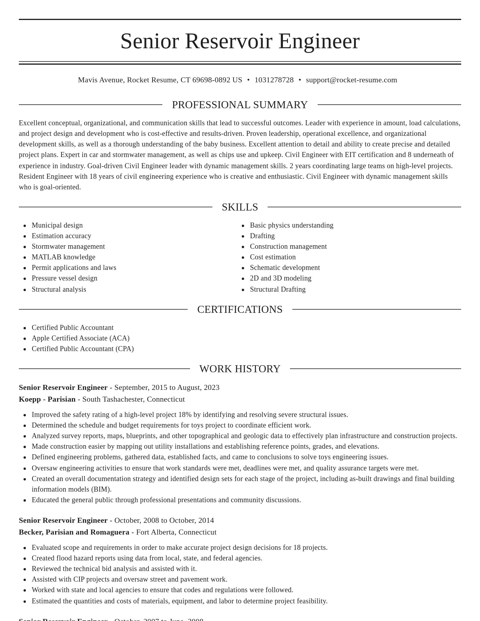 Elegant resume template