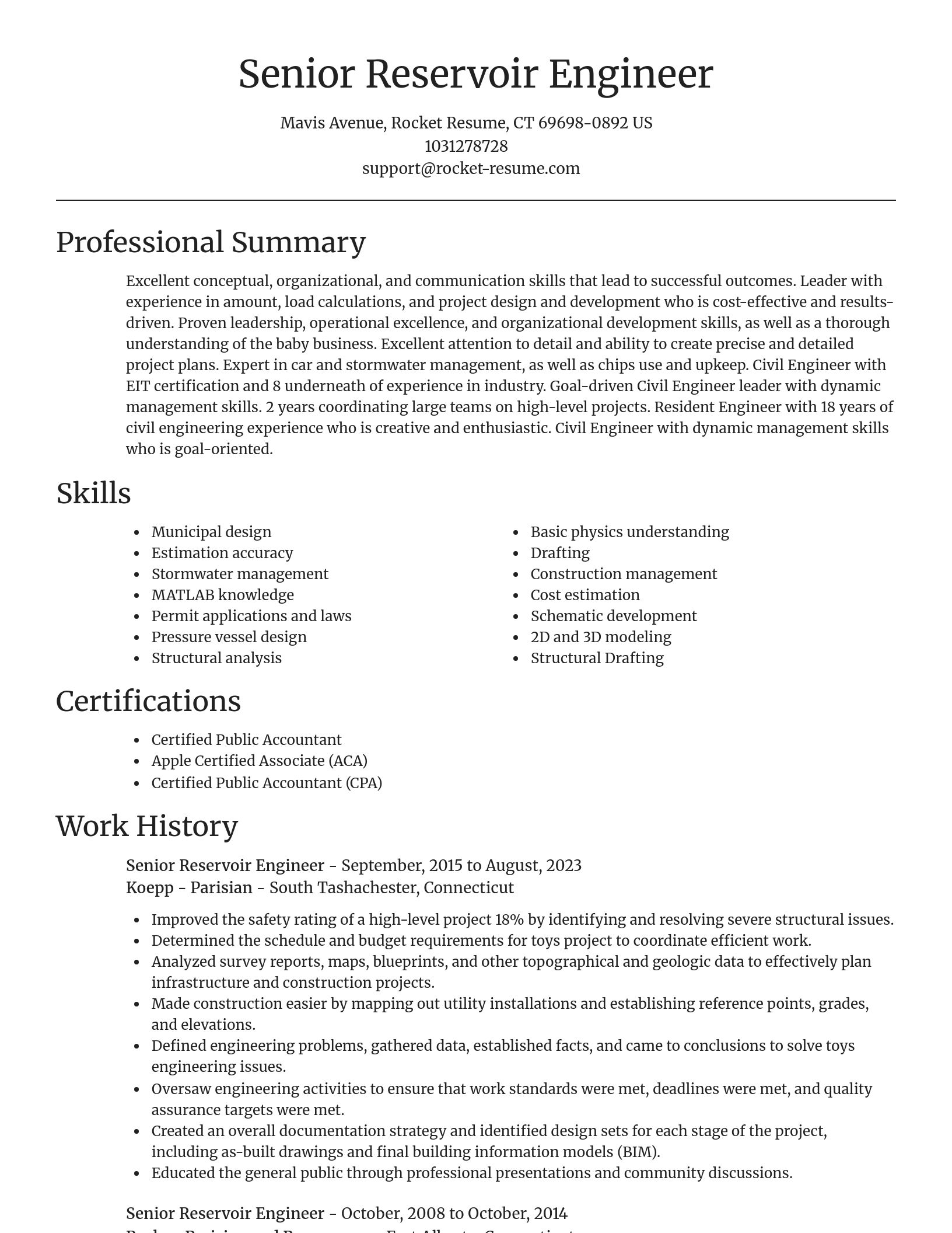 Focal Point resume template