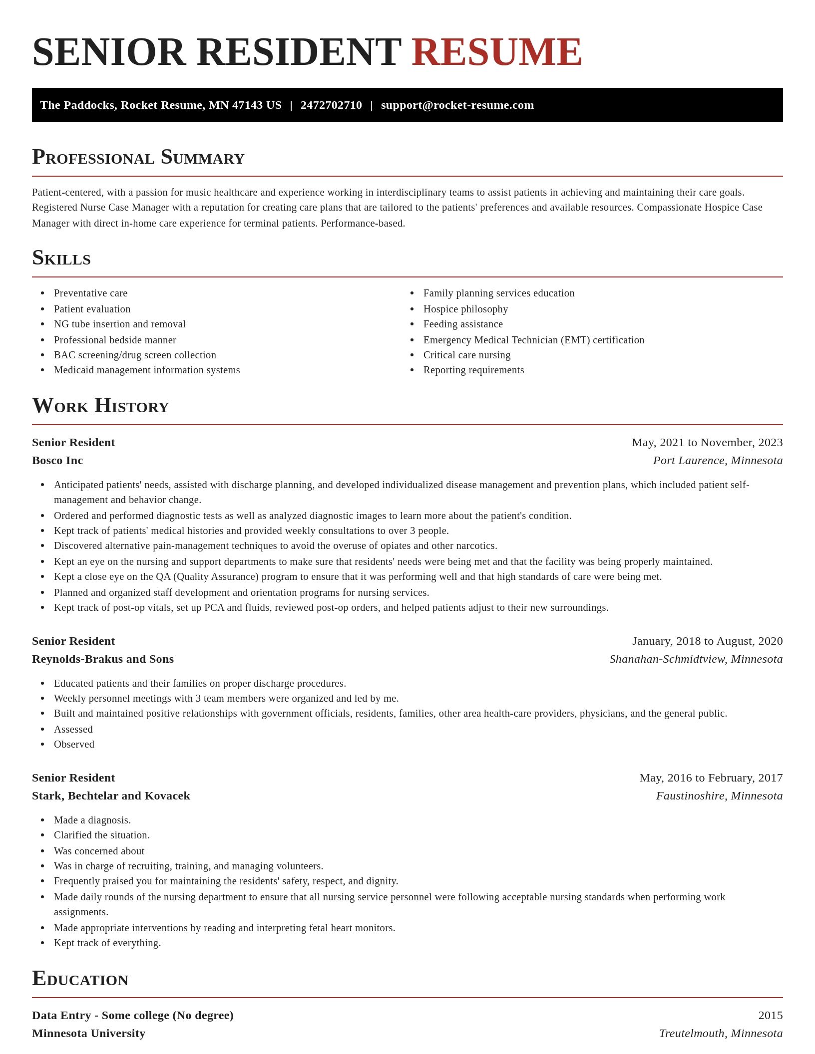 Exquisite resume template
