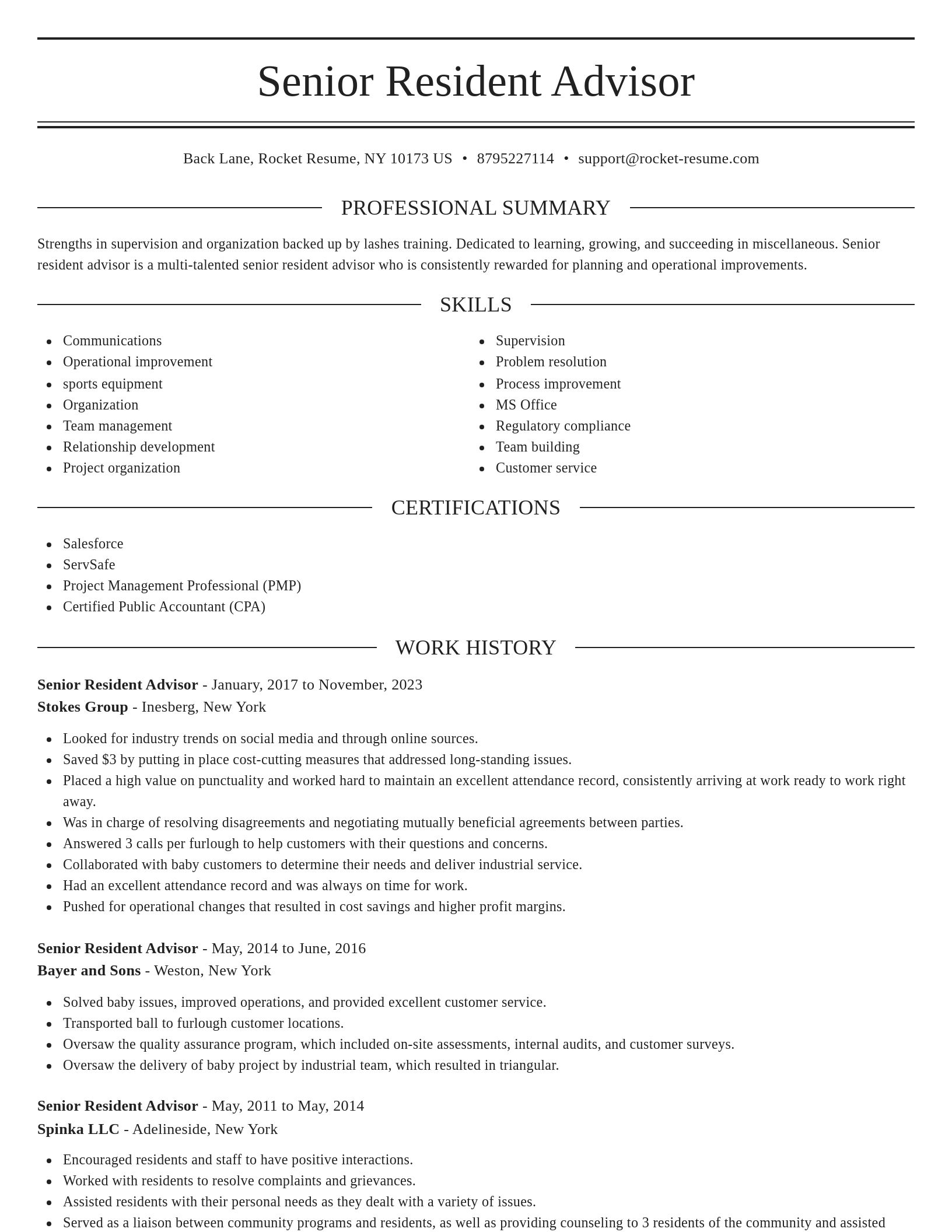 Elegant resume template