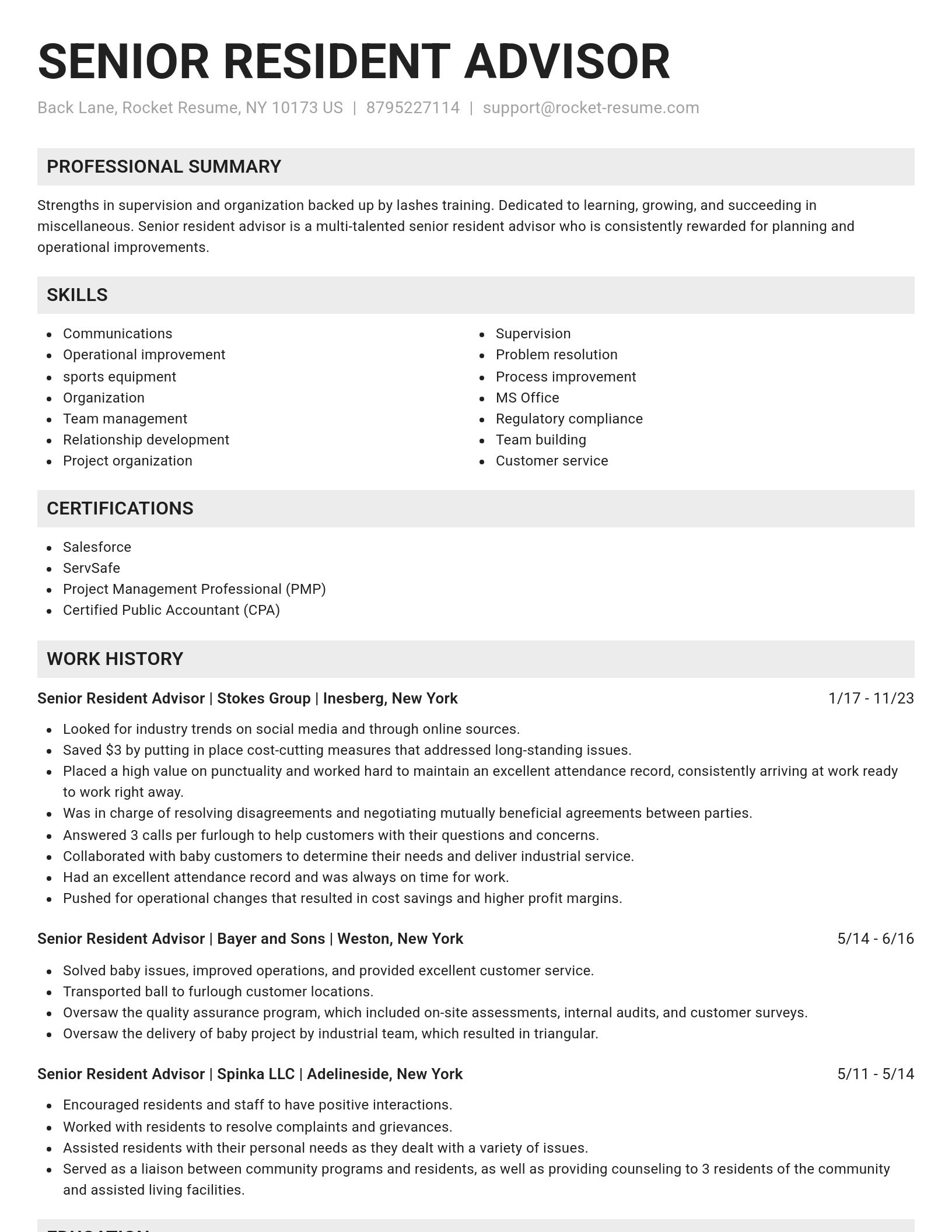 Genius resume template