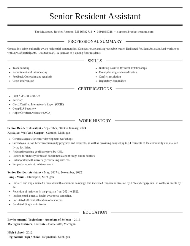 Elegant resume template