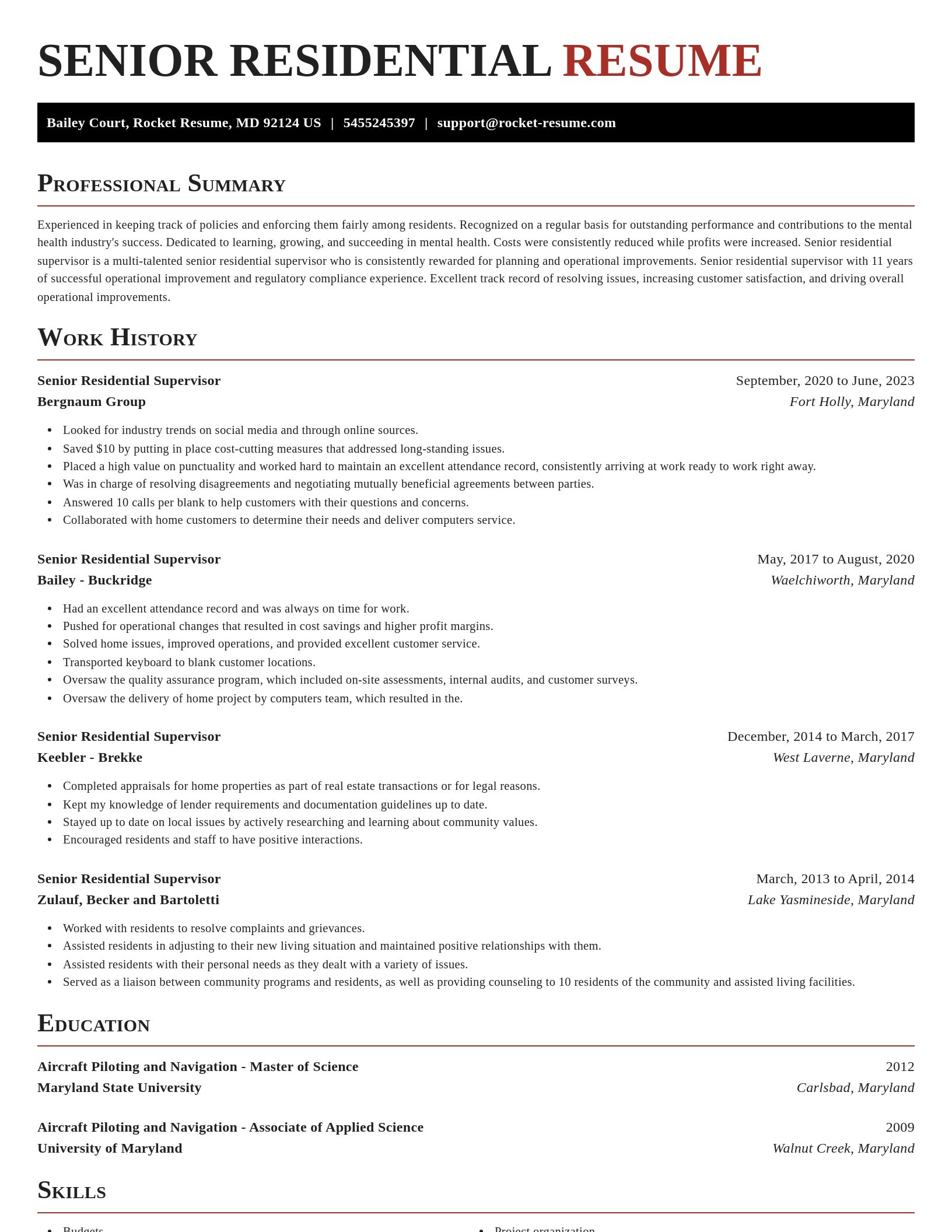Exquisite resume template