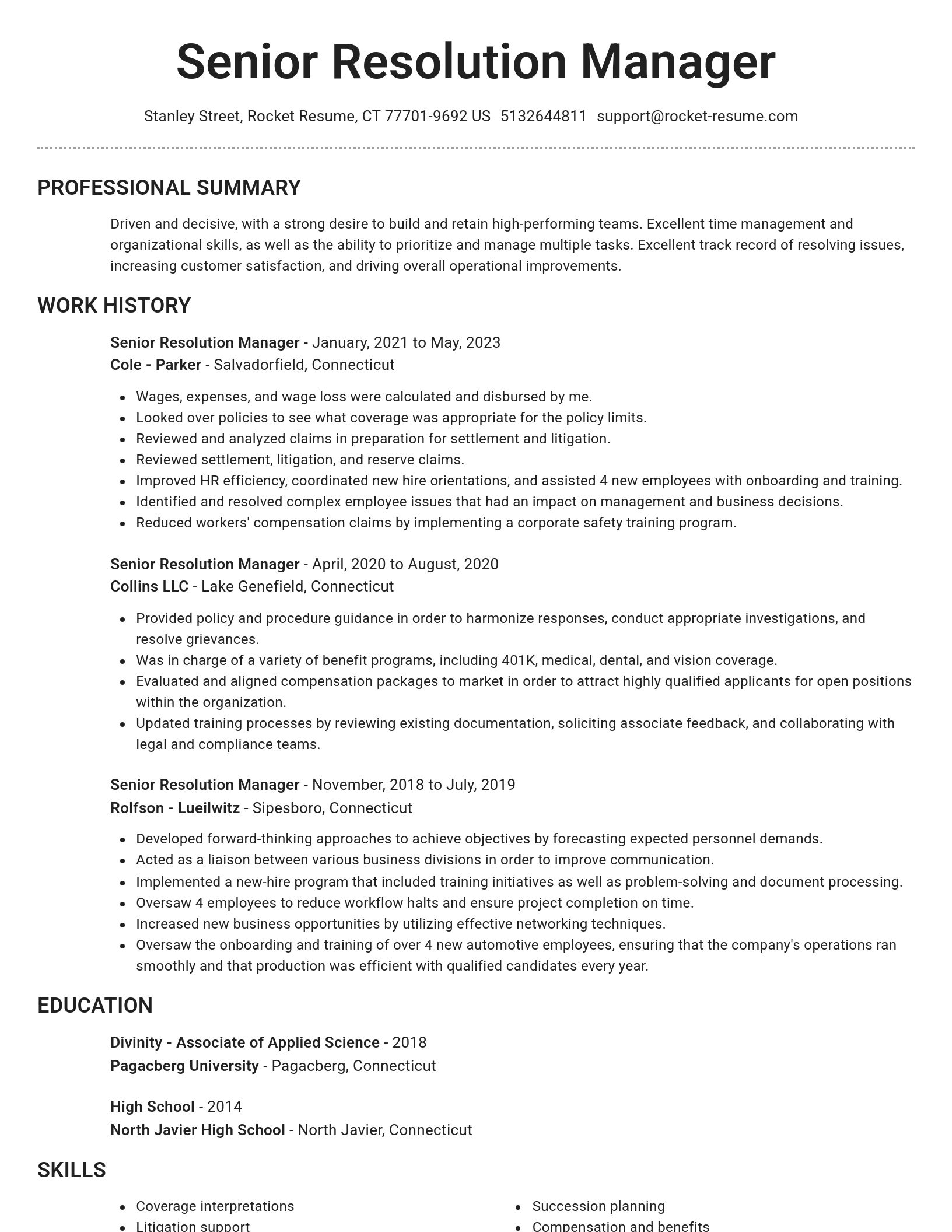 Brilliant resume template