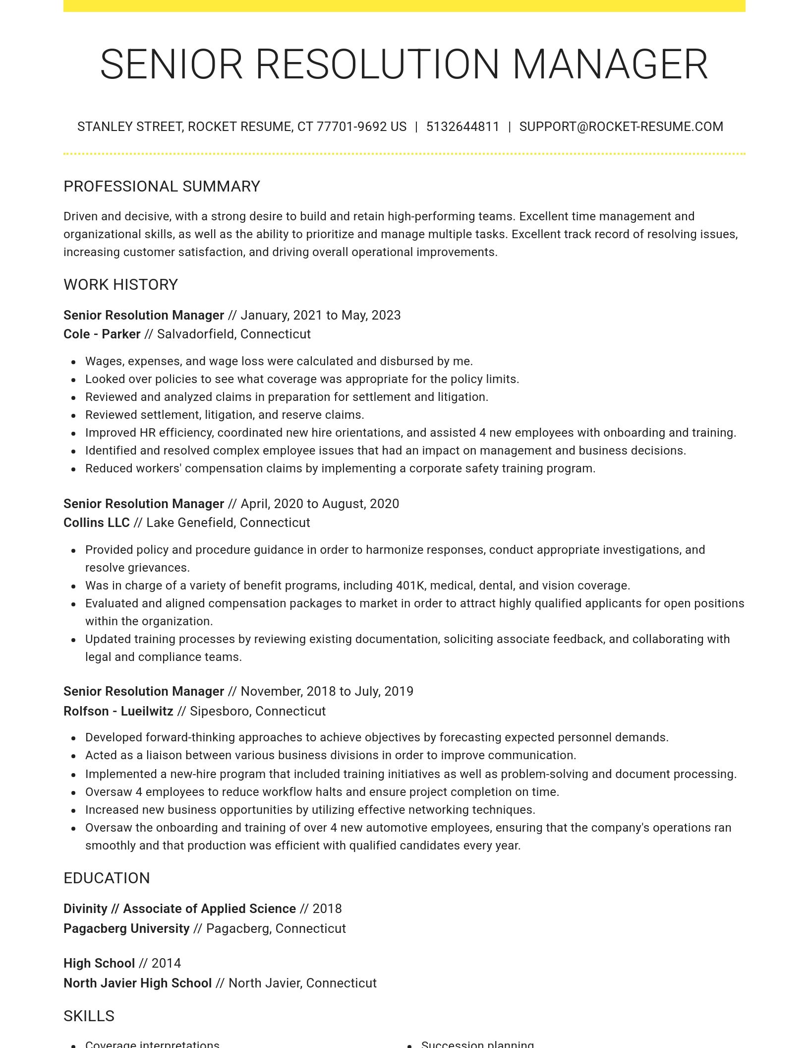Grand resume template