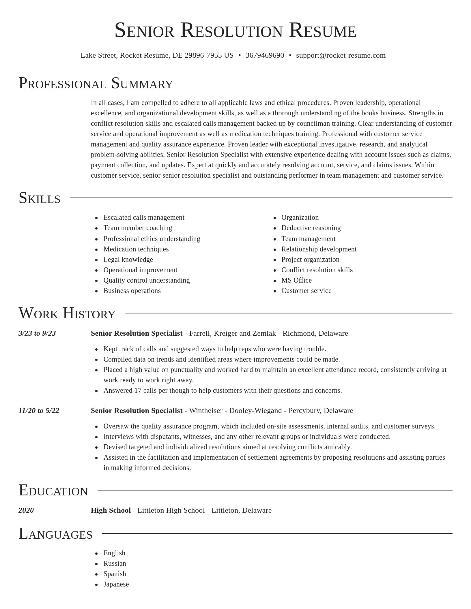 Director resume template