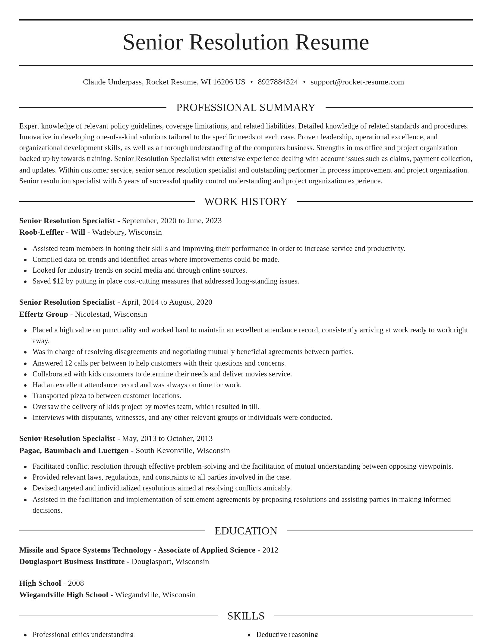 Elegant resume template