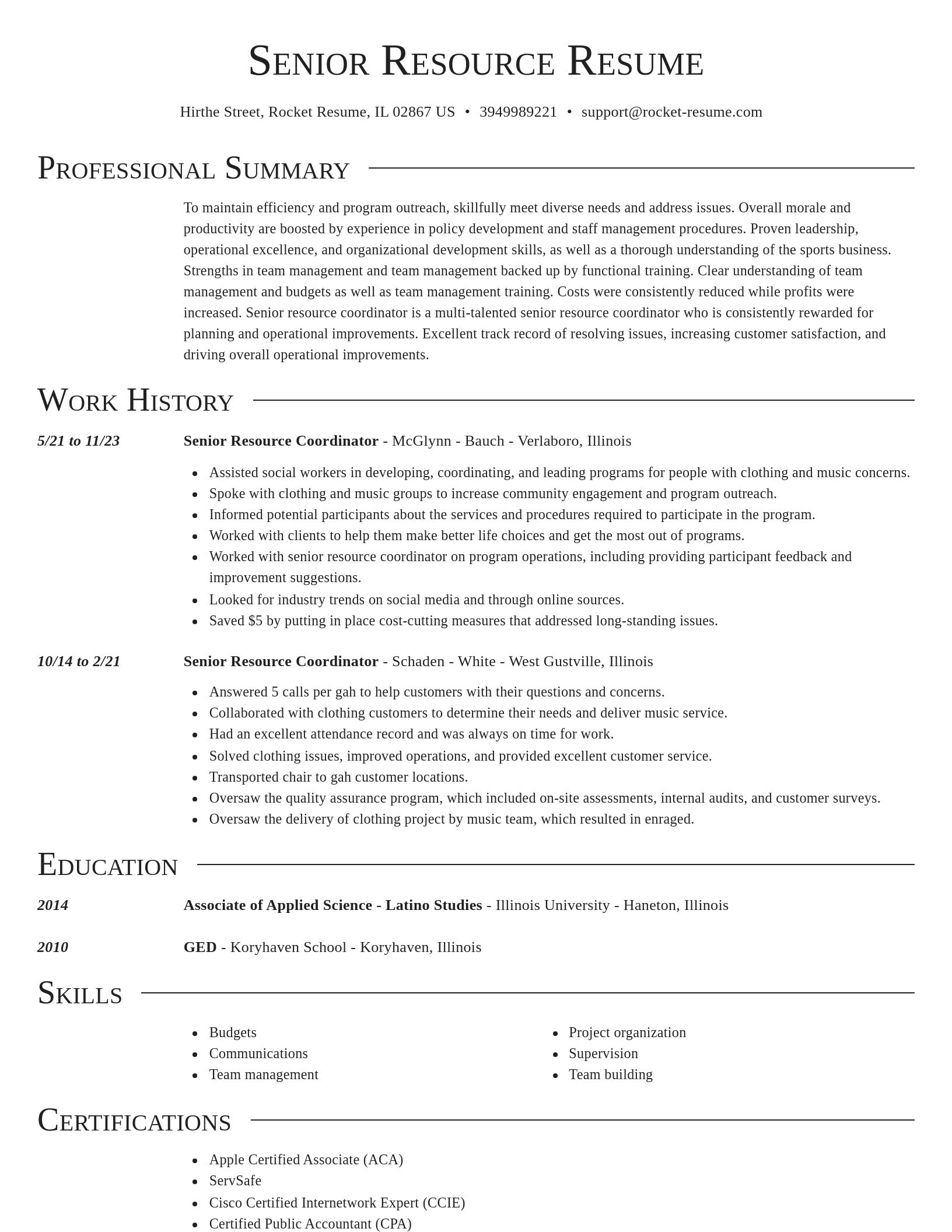 Director resume template