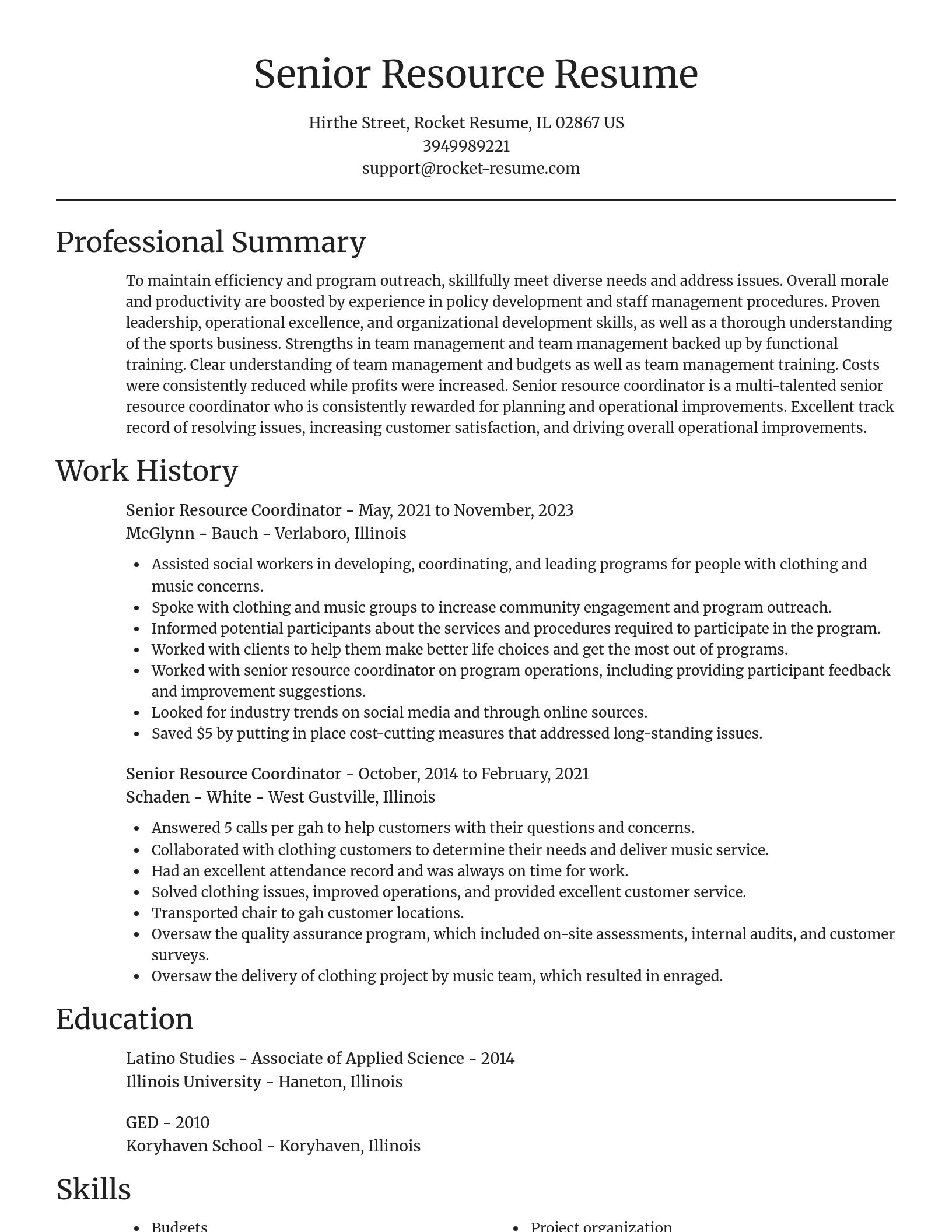 Focal Point resume template