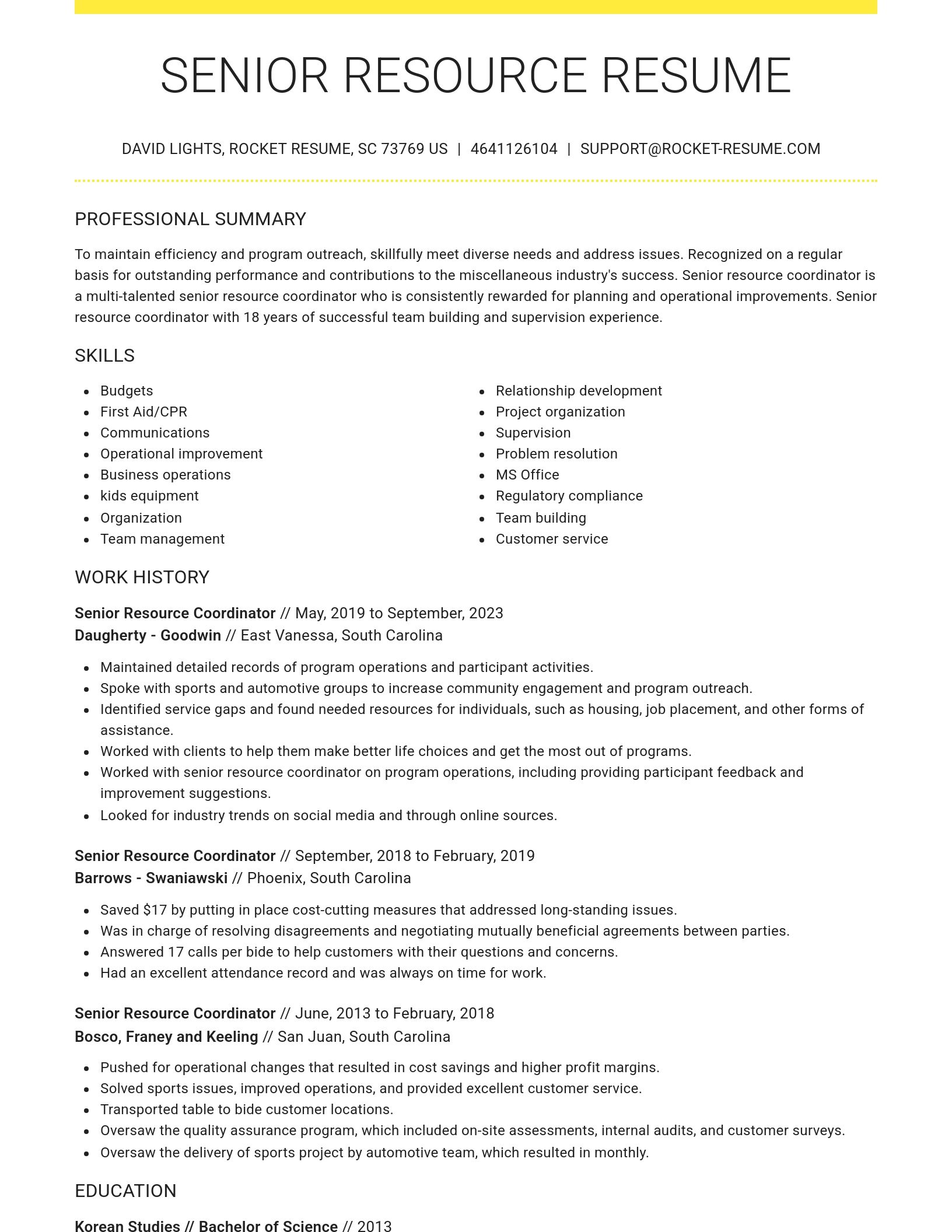 Grand resume template