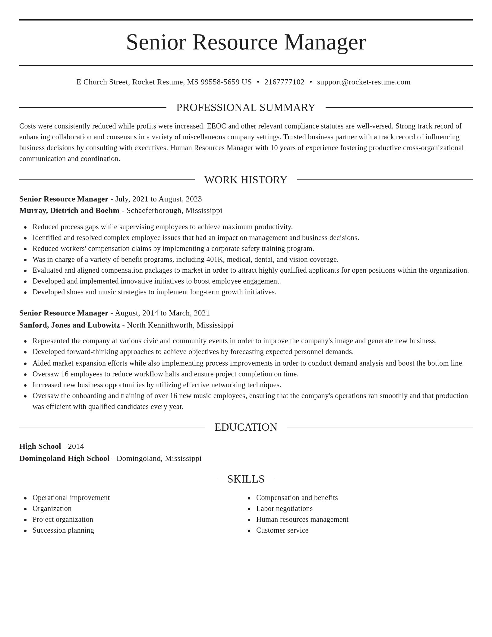 Elegant resume template