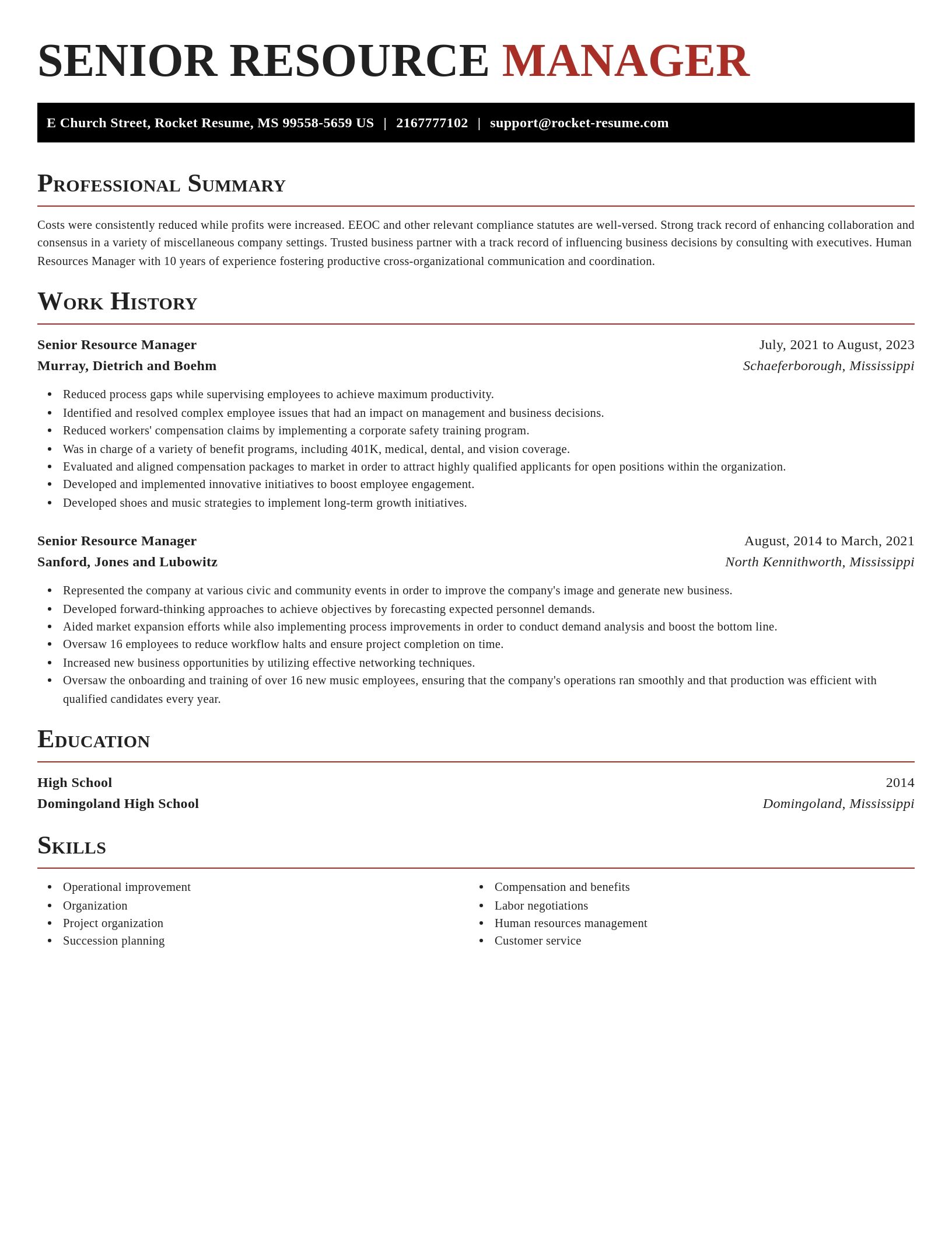 Exquisite resume template