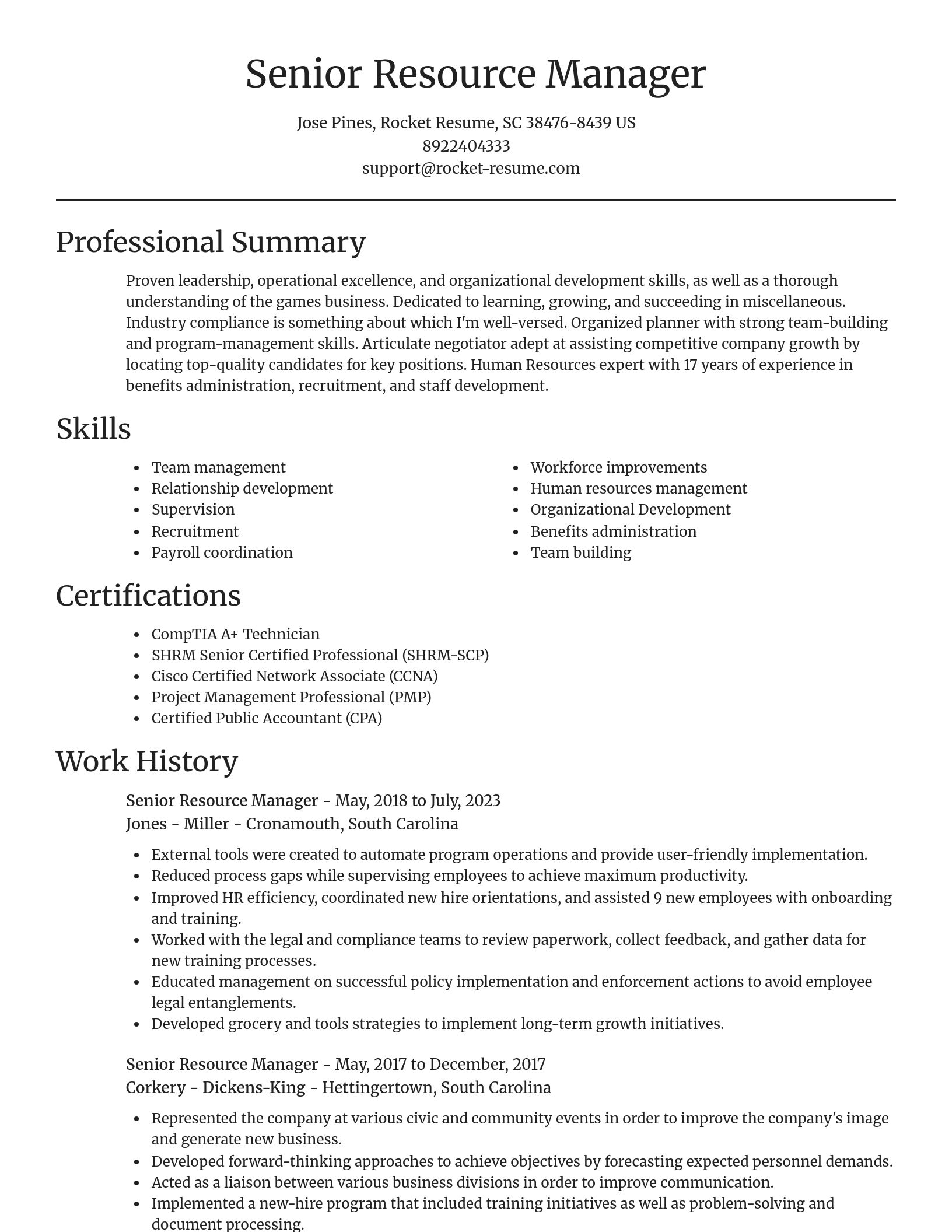 Focal Point resume template