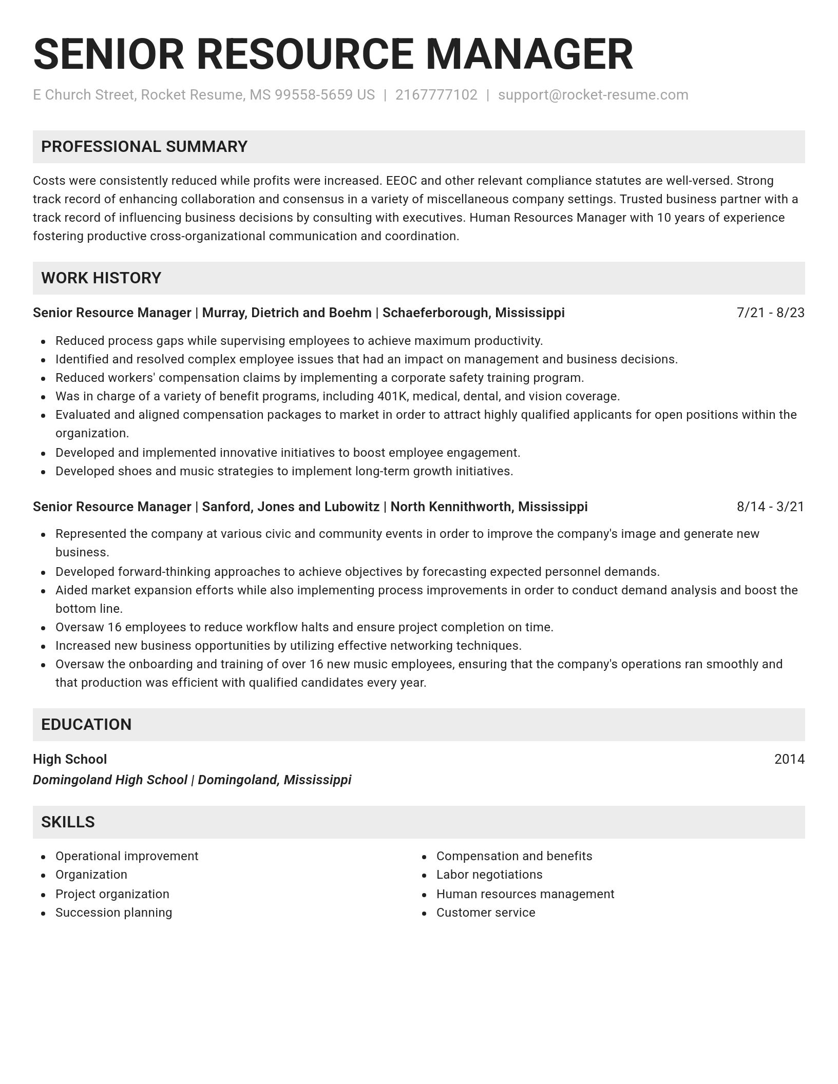 Genius resume template